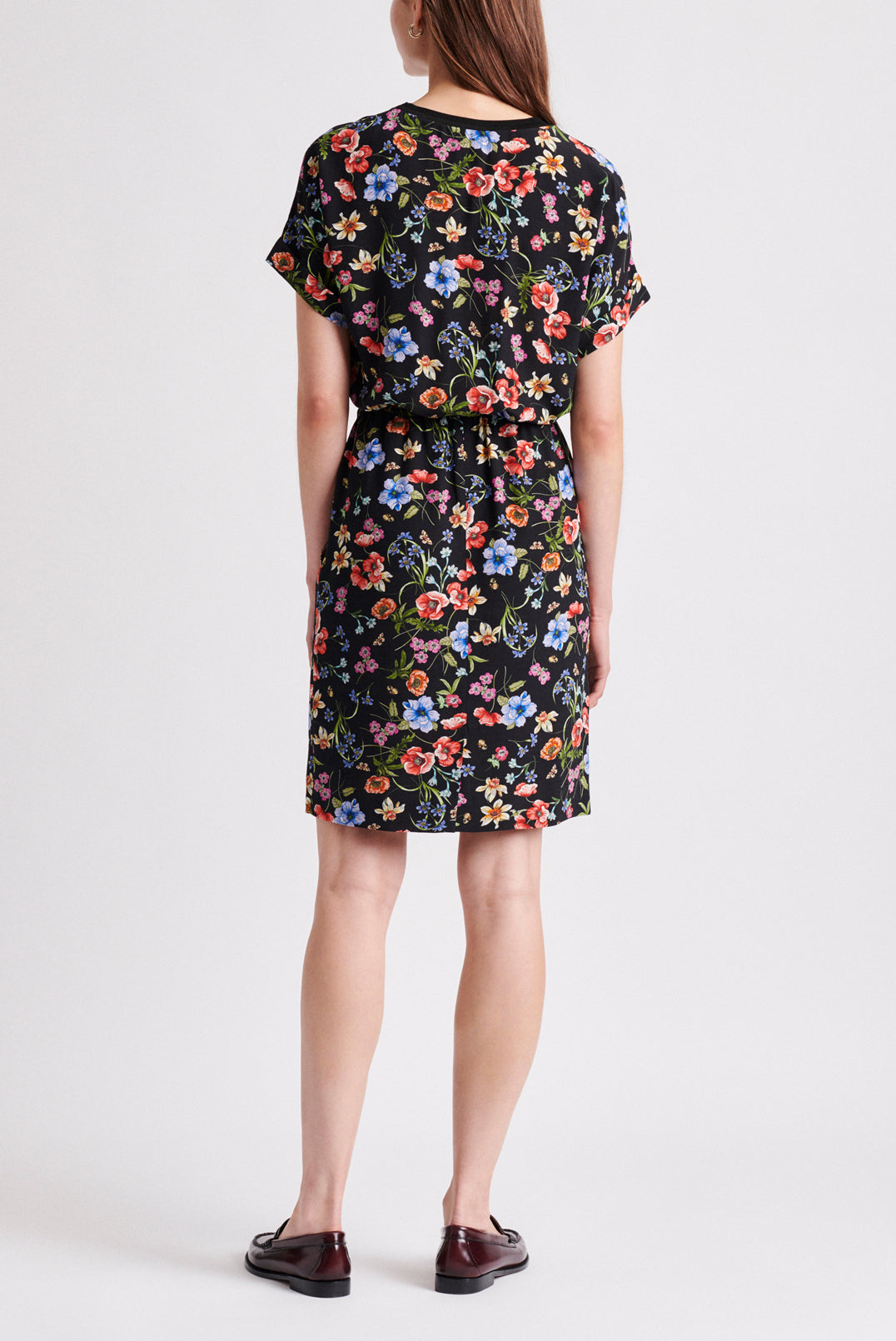 STACY - Robe droite sportswear en crêpe imprimée Faume - seconde main