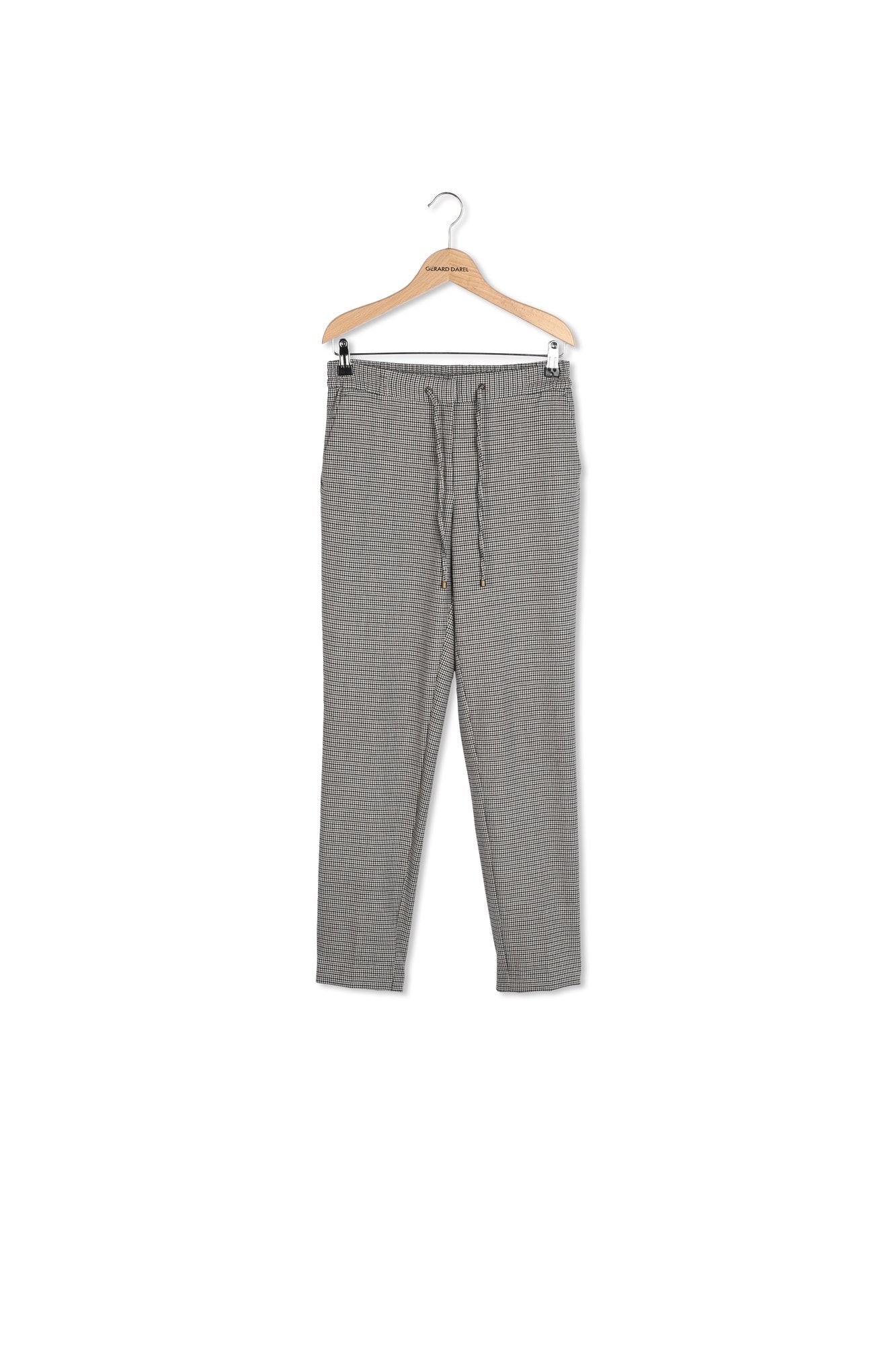 Pantalon droit de tailleur imprimé Pied-de-puce - ELINDA Faume - seconde main