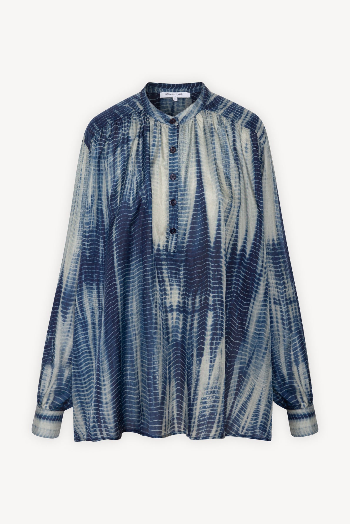 NAIM - Blouse en soie Tie and Dye Faume - seconde main