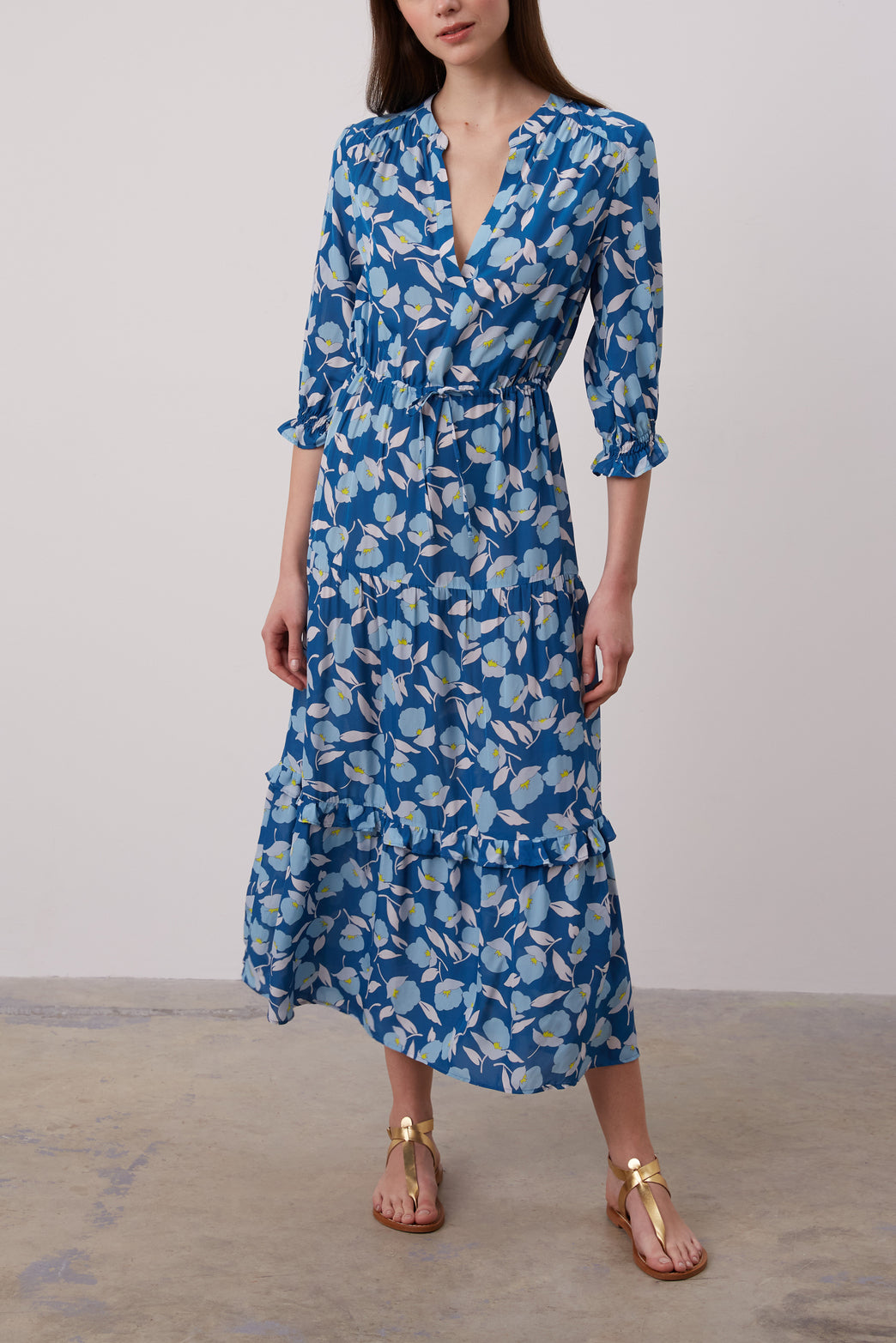 Robe longue Pivoines - ANNEA Faume - seconde main