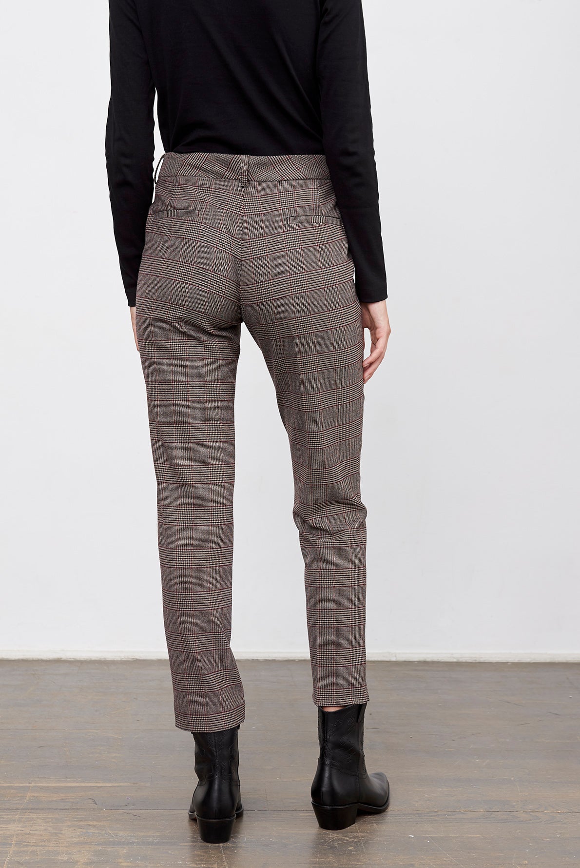 LEANDRA - Pantalon 7/8 imprimé prince-de-galles Faume - seconde main