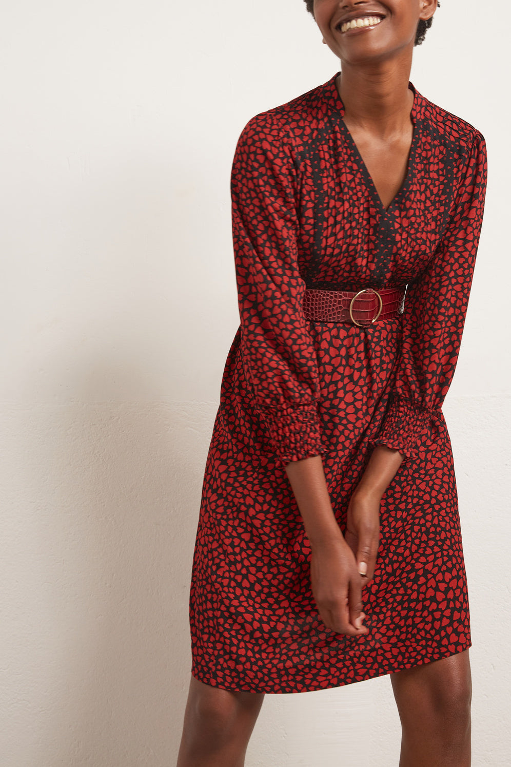 Robe loose à imprimé c½ur Faume - seconde main