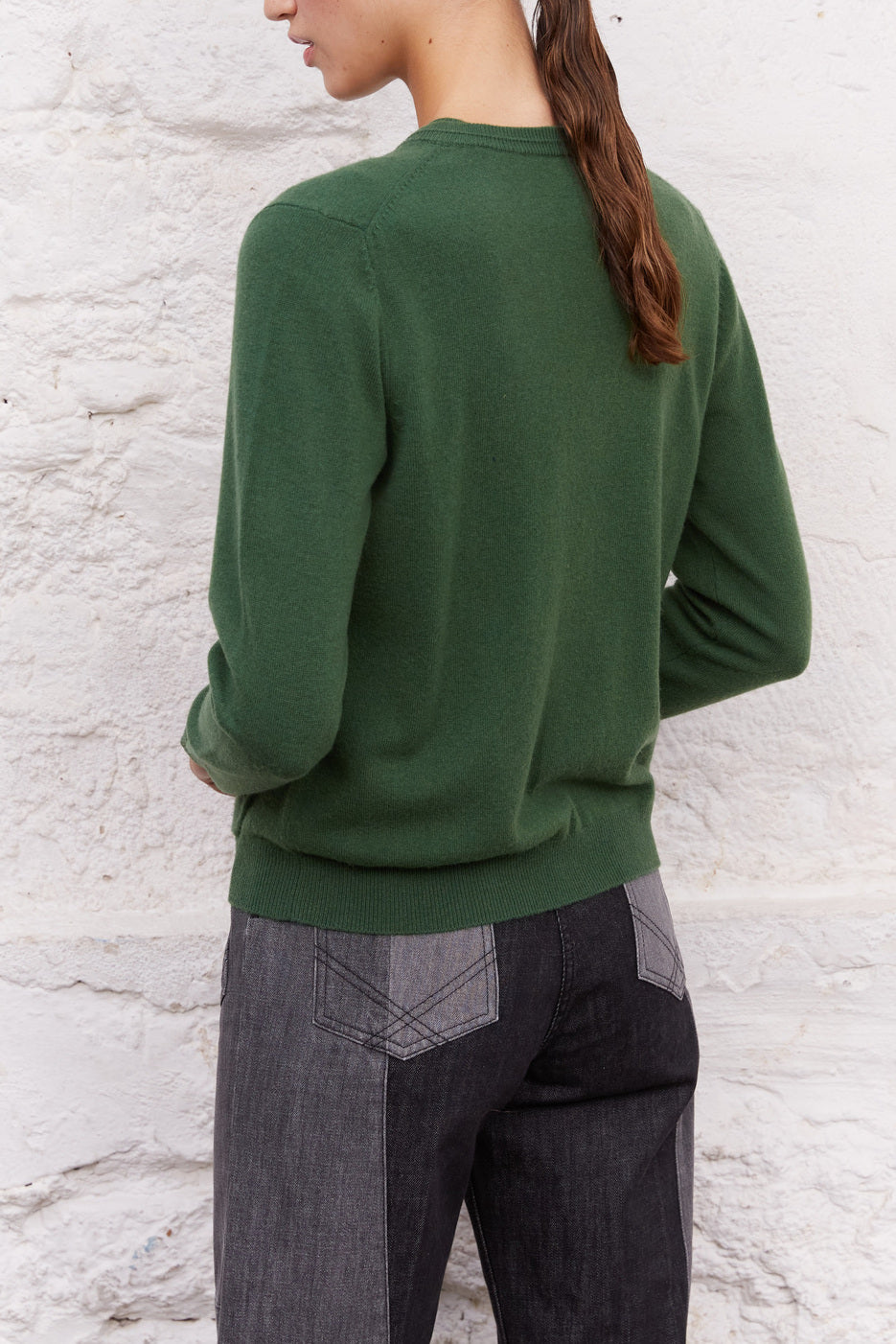 Gilet en laine mérinos avec boutons bijoux - LANAE Faume - seconde main
