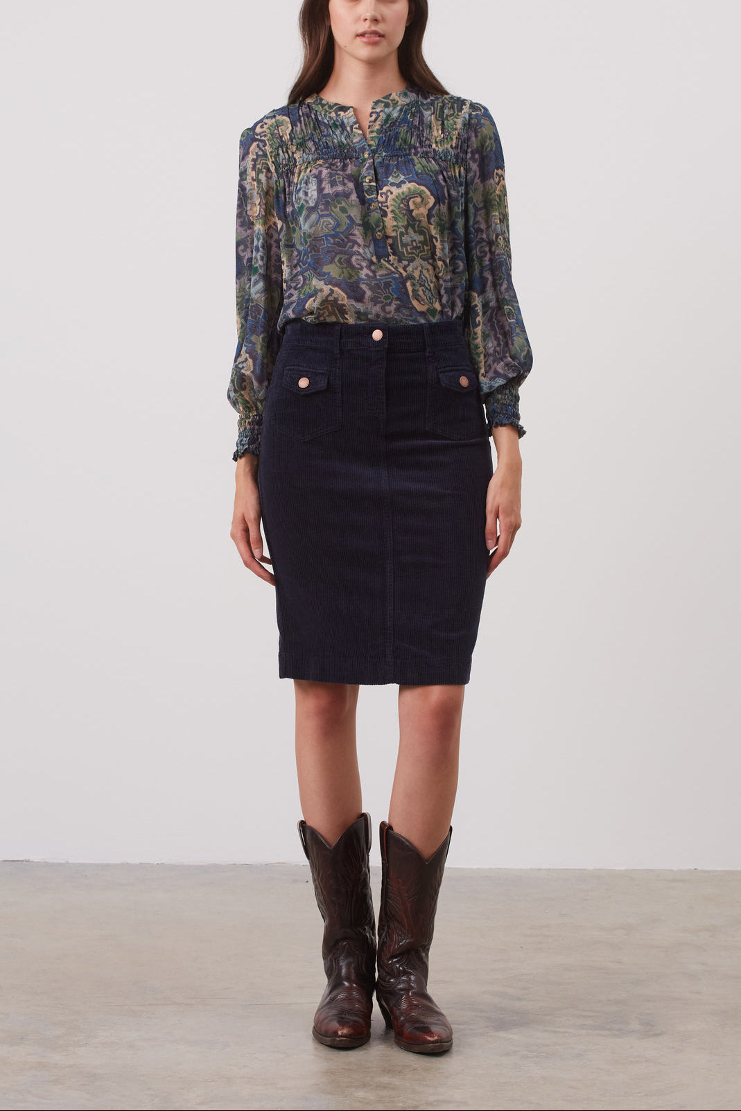 Jupe en velours côtelé - BIARITZ Faume - seconde main