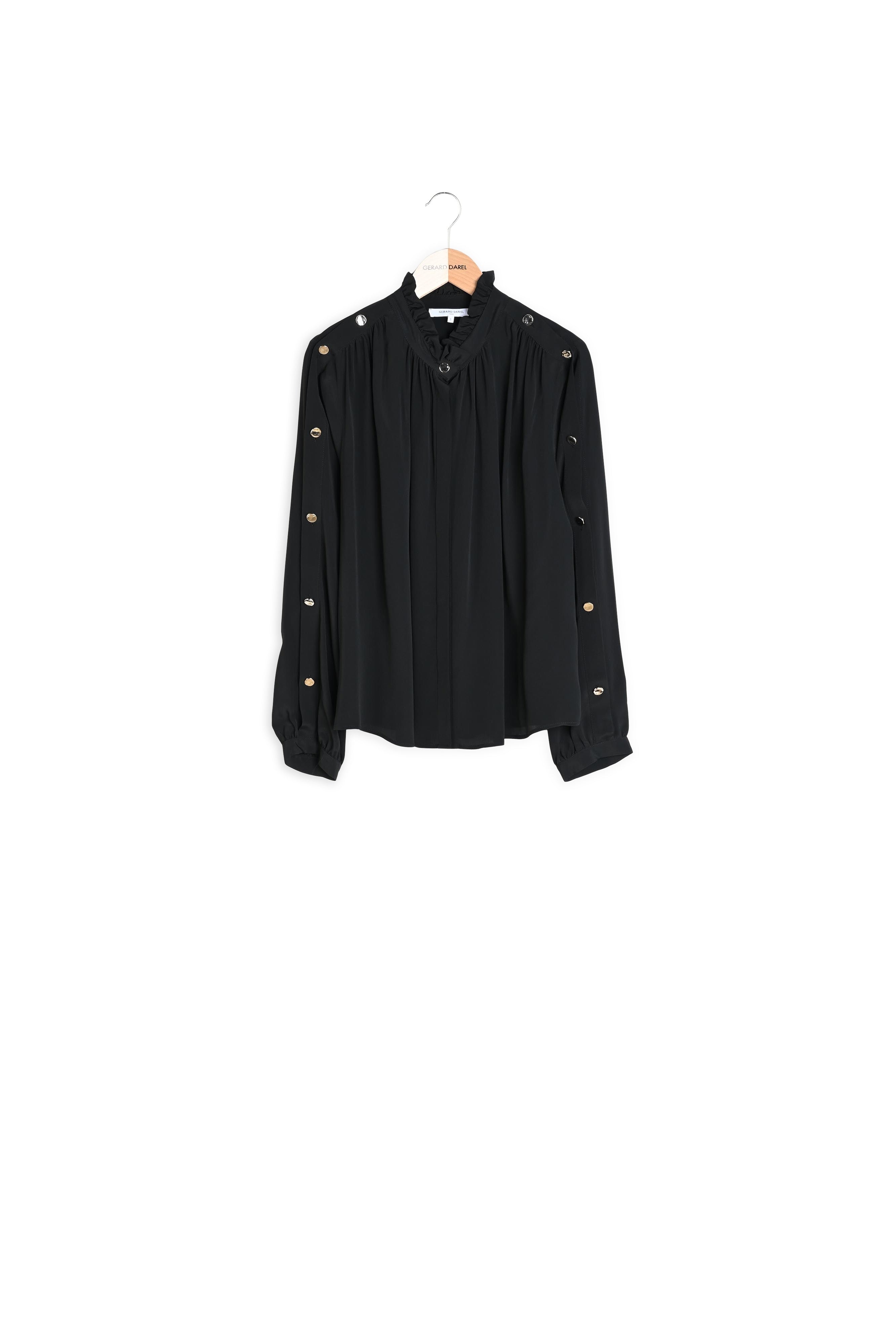 Chemise fluide à col montant et boutons dorés - CLEMENTINE Faume - seconde main