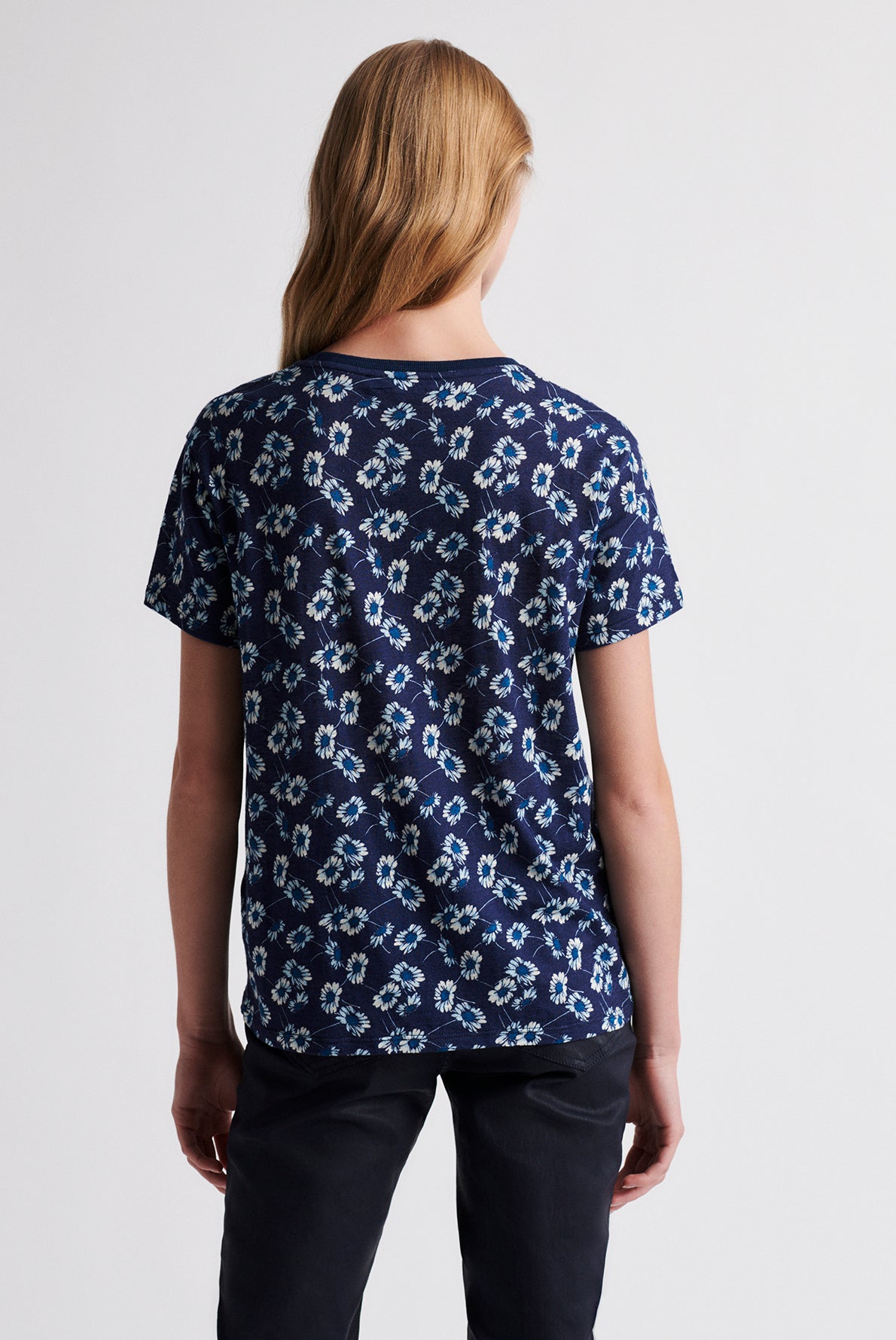 JEN - Tee-shirt en jersey à imprimé floral Faume - seconde main