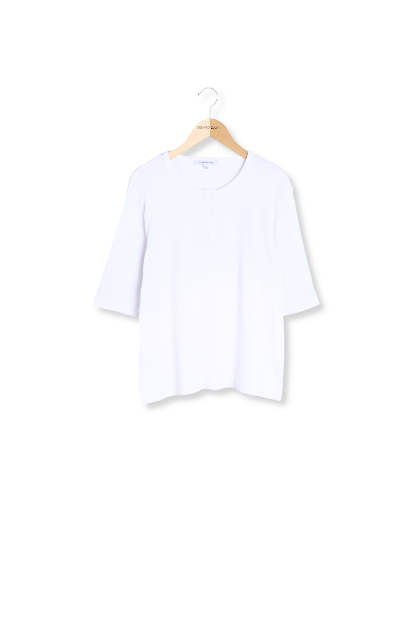 T-shirt en coton à boutons Faume - seconde main