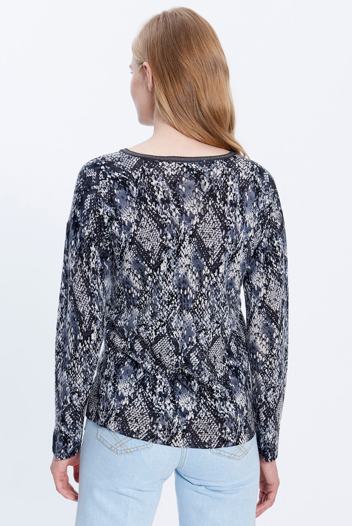 SLOAN - Pull tunisien à imprimé python Faume - seconde main