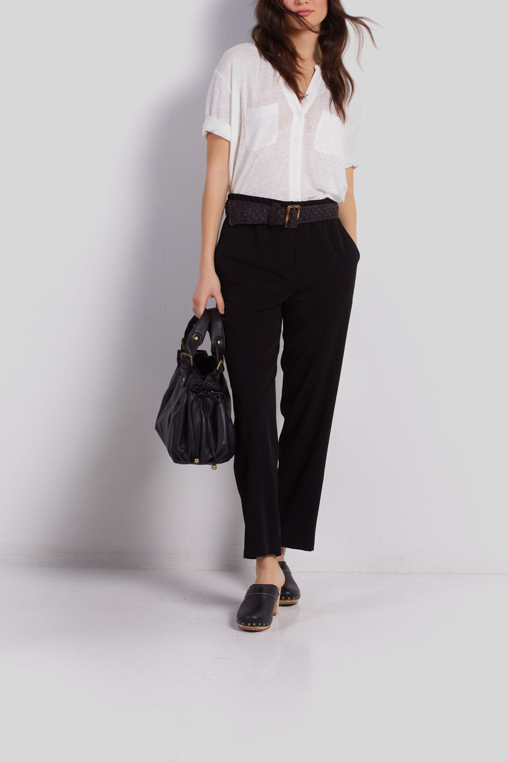 Pantalon droit avec taille élastiquée - ELSON Faume - seconde main