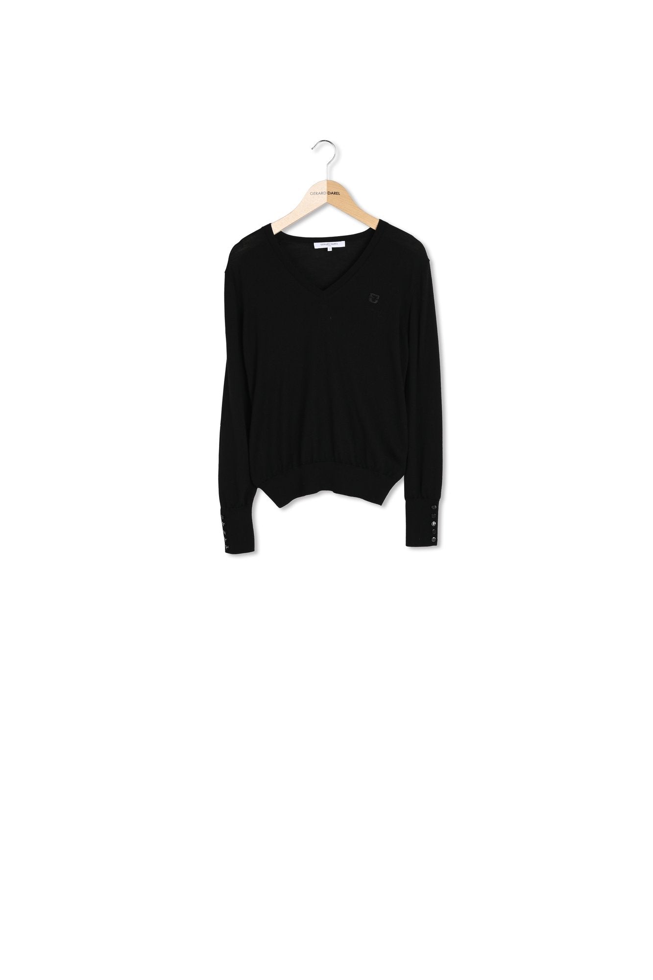 JULIETTE - Pull V en laine fine Faume - seconde main