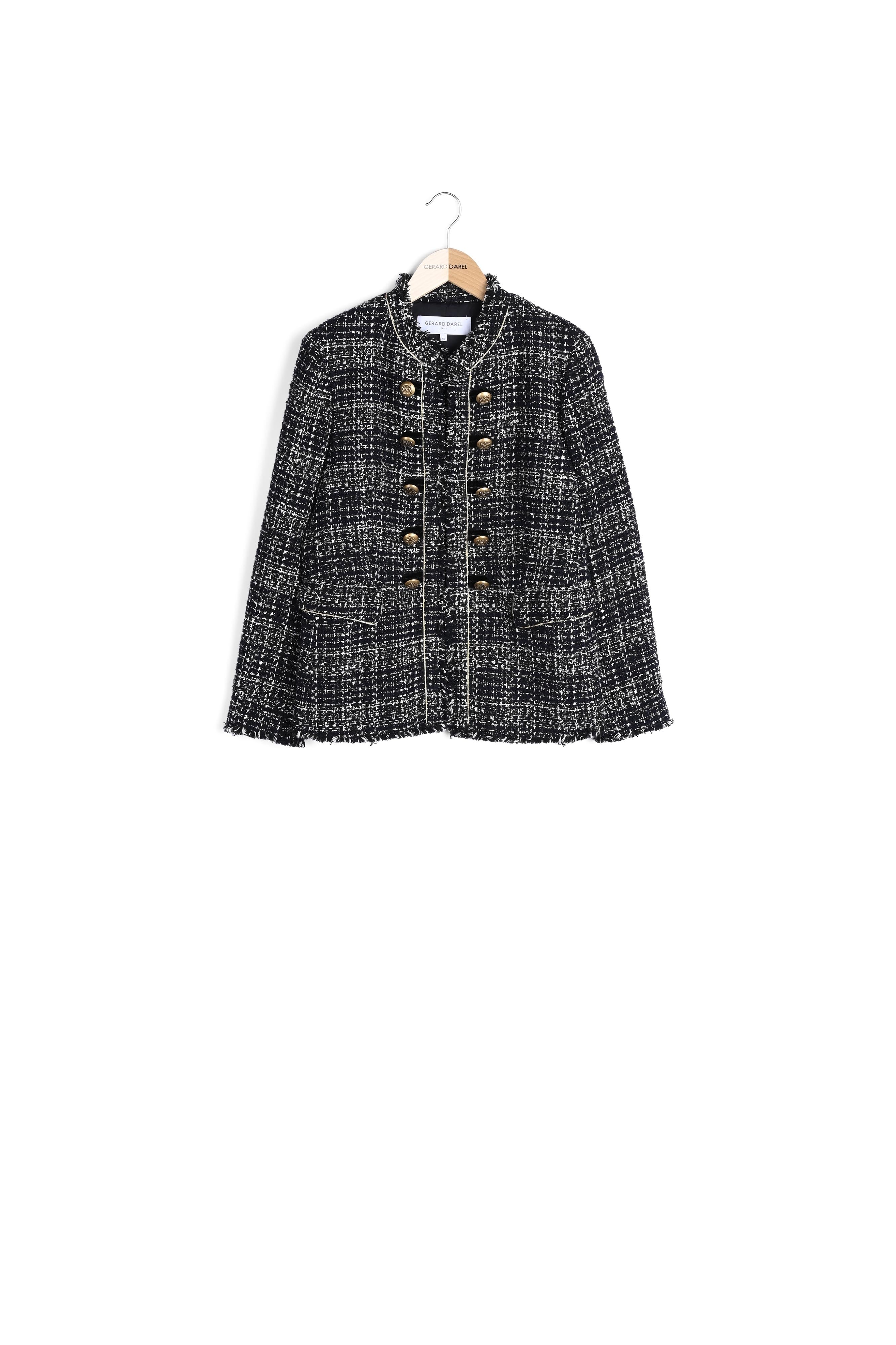 Veste officier en tweed bicolore - BASIL Faume - seconde main