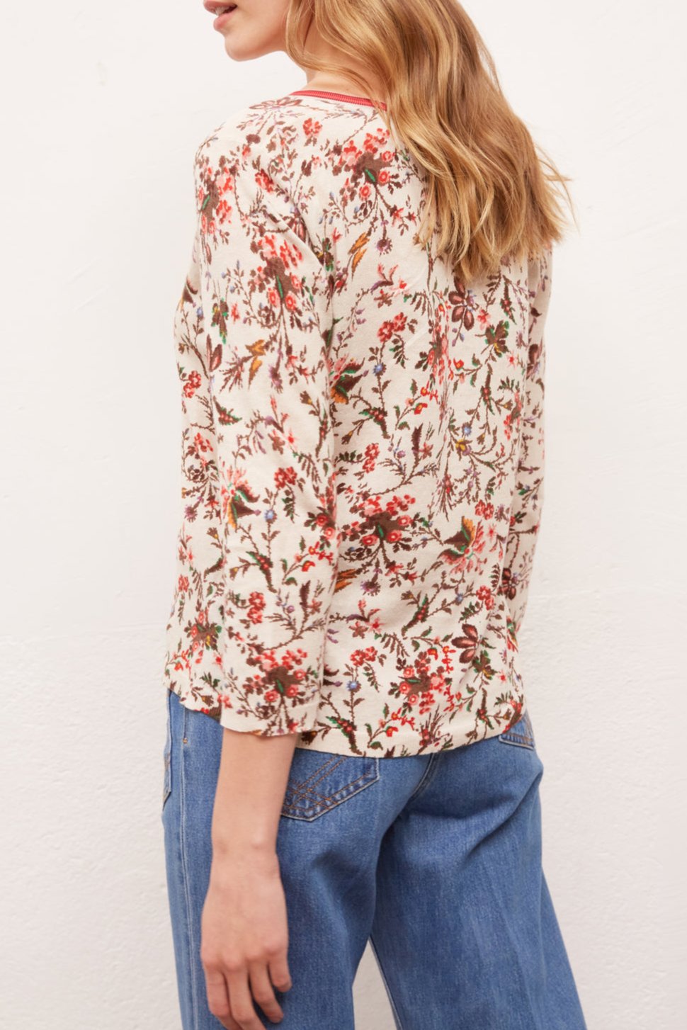 ELECTRA - Pull en lin imprimé Faume - seconde main