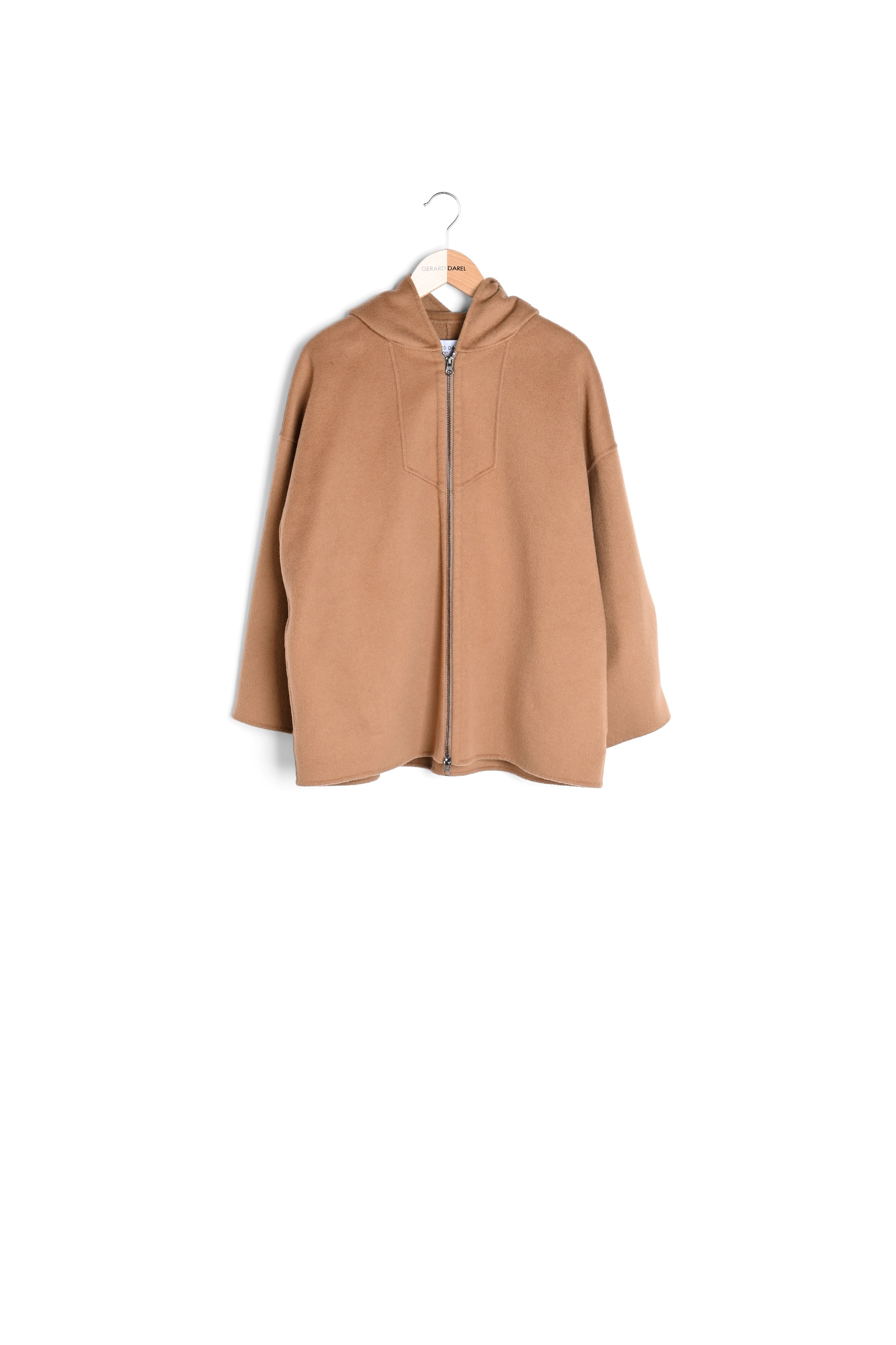 Manteau zippé oversize en laine - SARAH Faume - seconde main