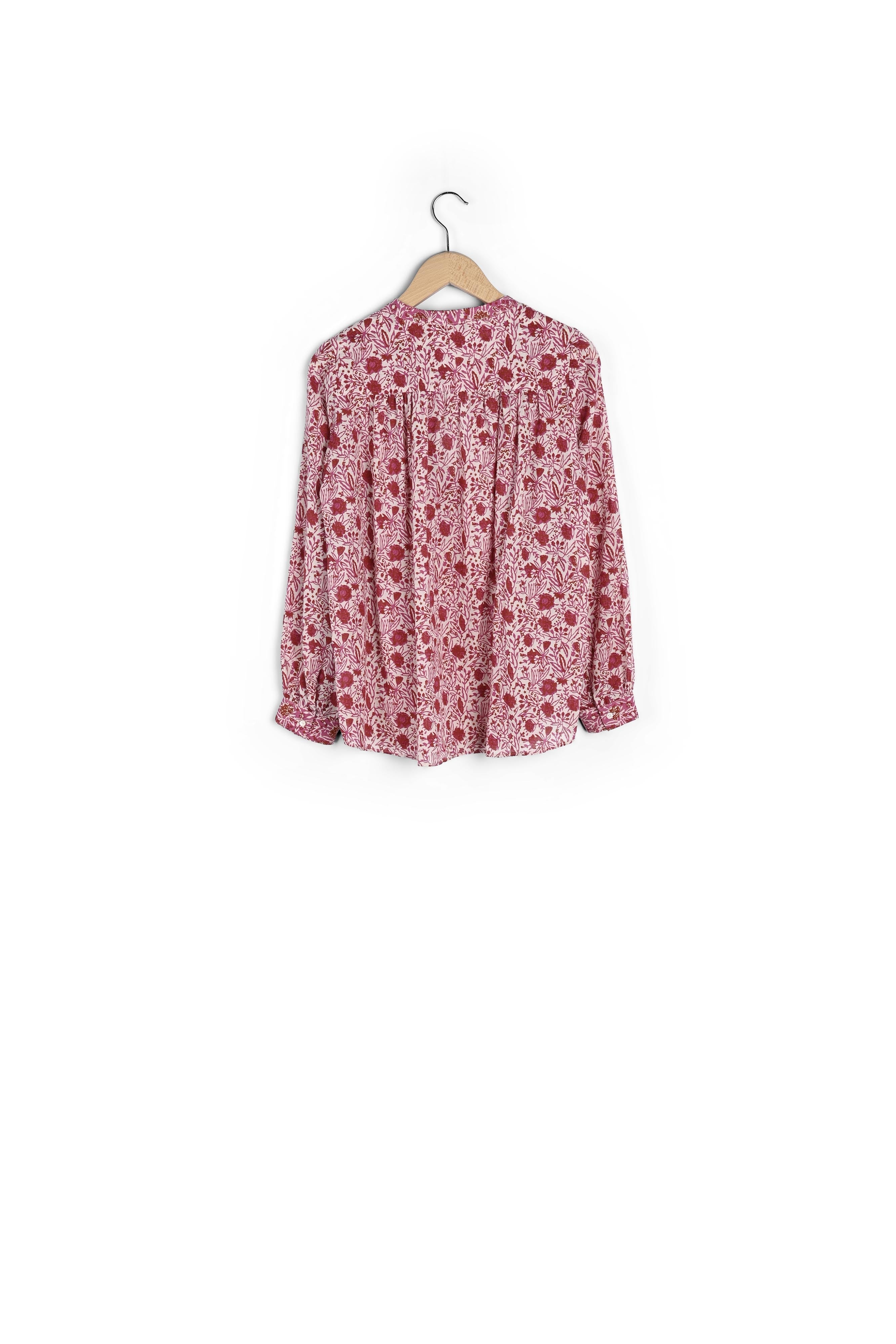 CLEMENCIA - Blouse fleurie en voile de coton Faume - seconde main