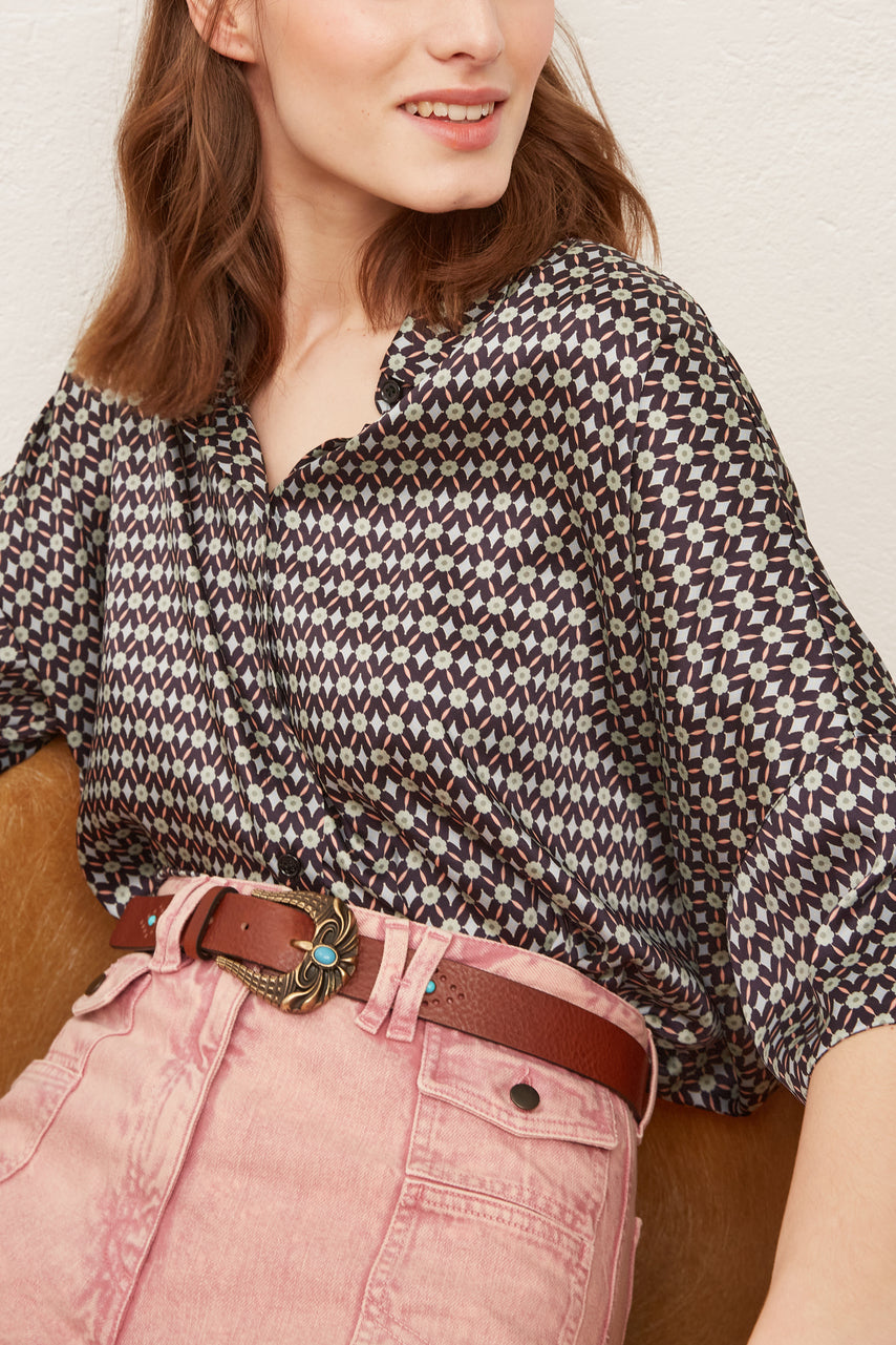 NARA - Chemise à manches courtes oversize Faume - seconde main