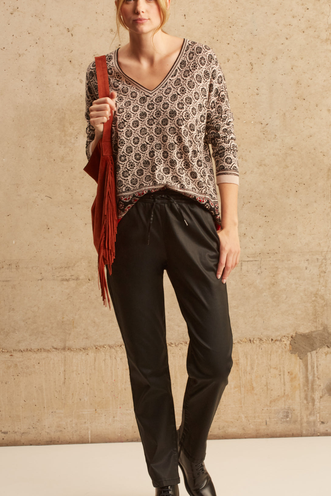 Pantalon enduit effet cuir - ÈVE Faume - seconde main