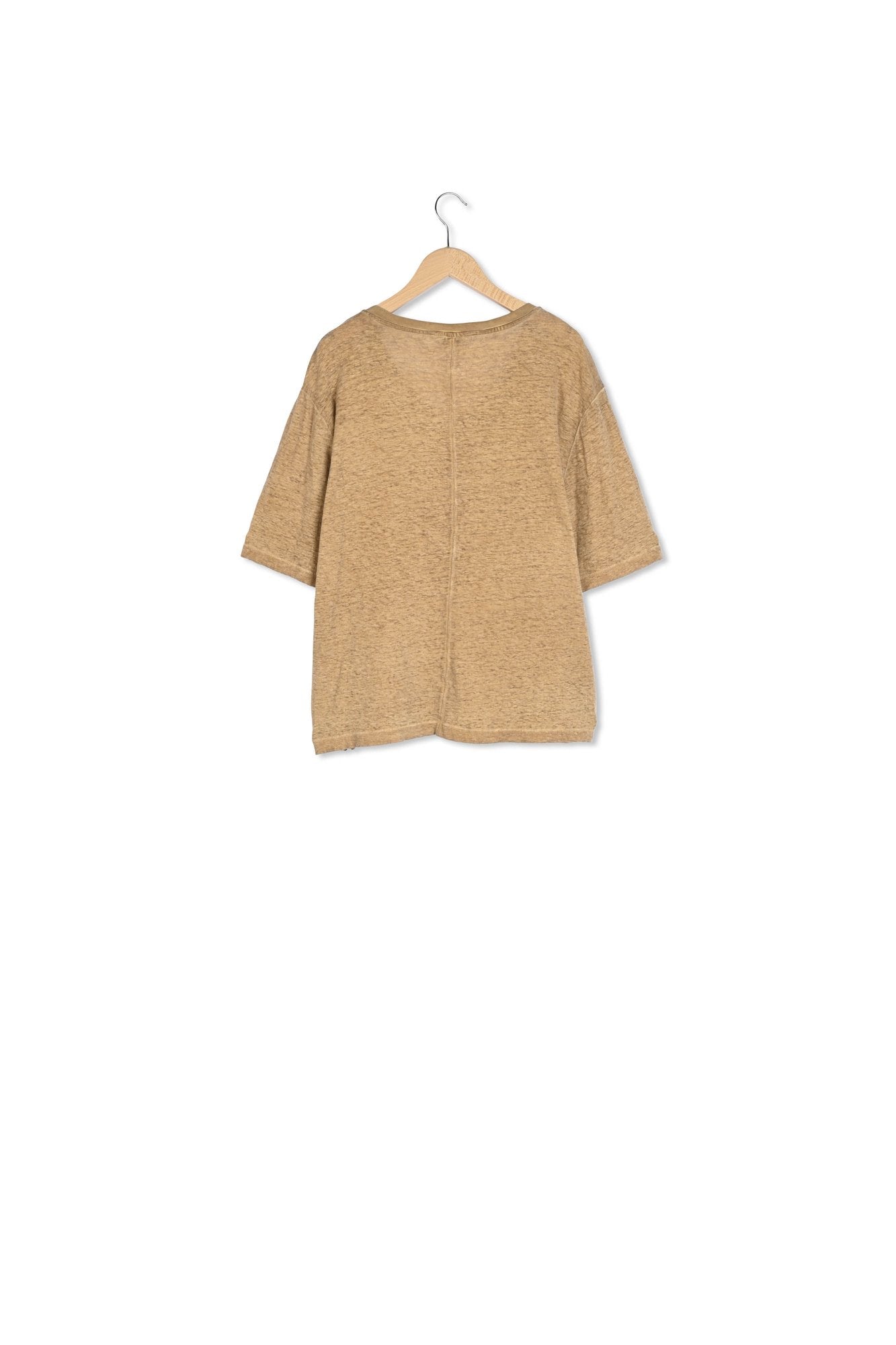 T-shirt ample à col V en lin - GRETA Faume - seconde main