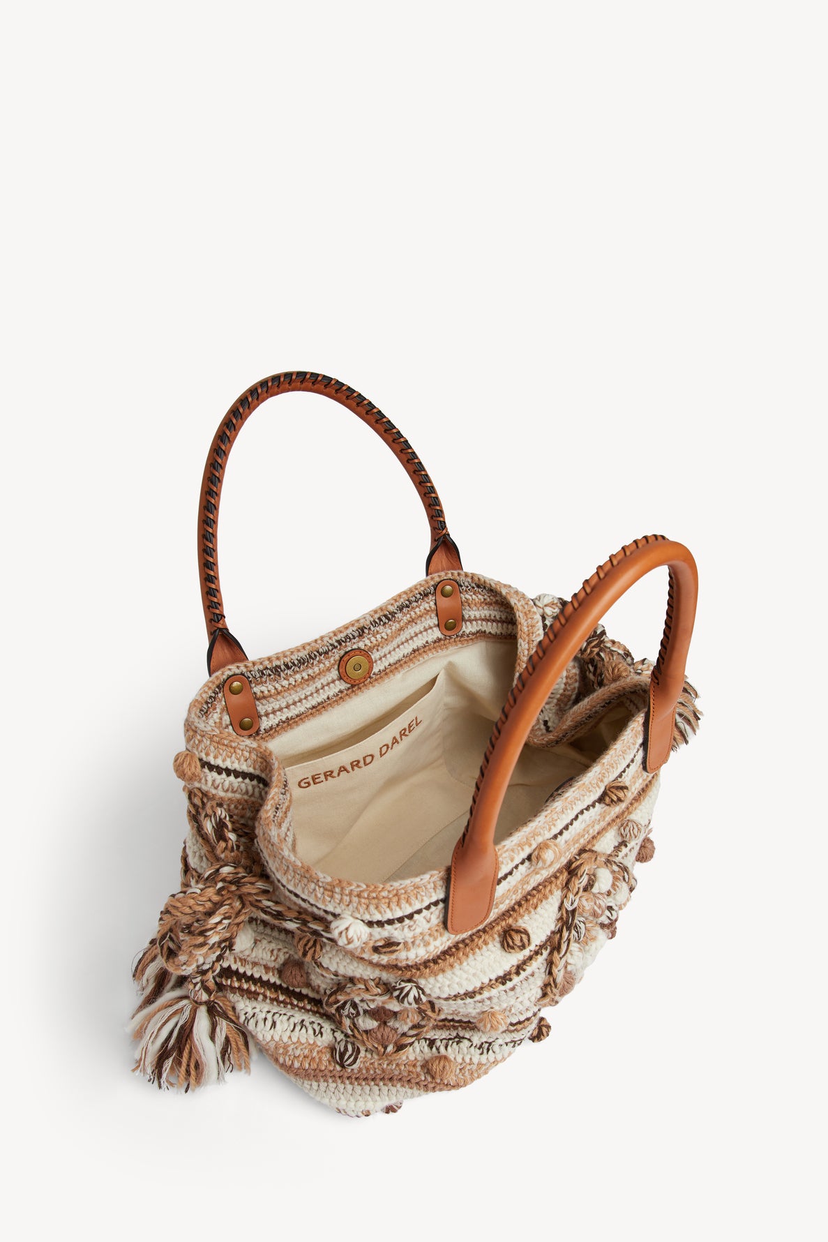 Sac à main en crochet de laine chiné - 24GD Faume - seconde main