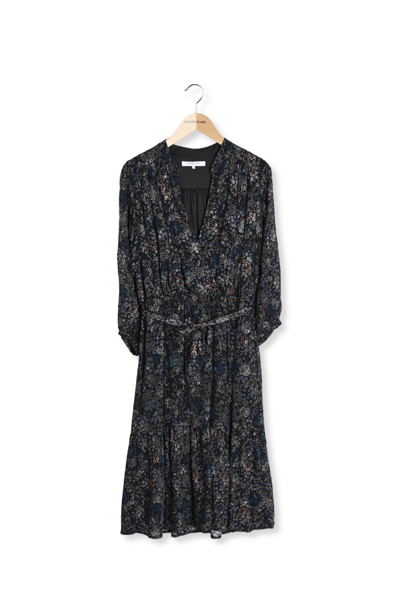 Robe longue imprimée avec Lurex Faume - seconde main