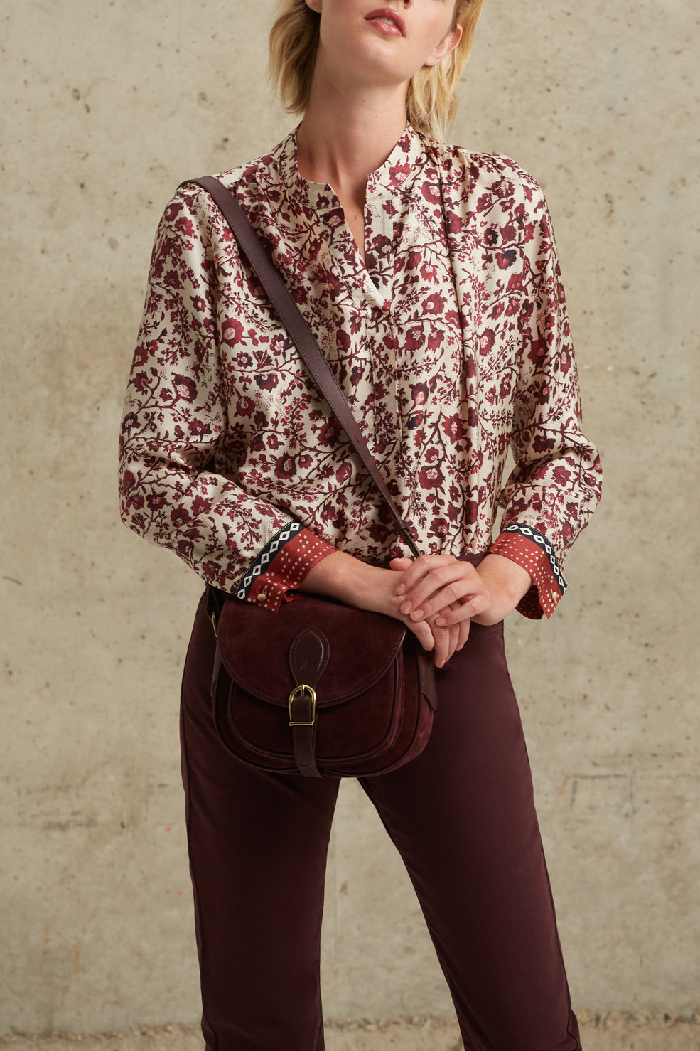 Blouse fluide fleurie - CAMELLIA Faume - seconde main