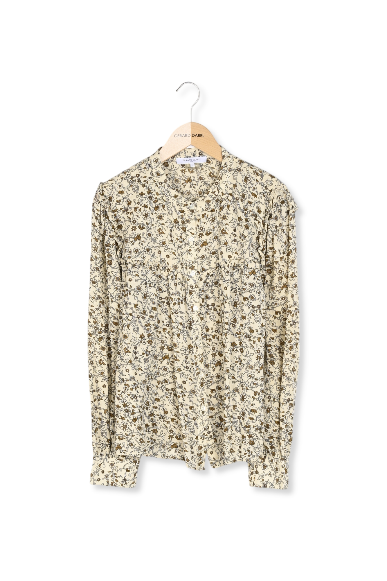 Chemise col Mao et détails volantés - CASEY Faume - seconde main