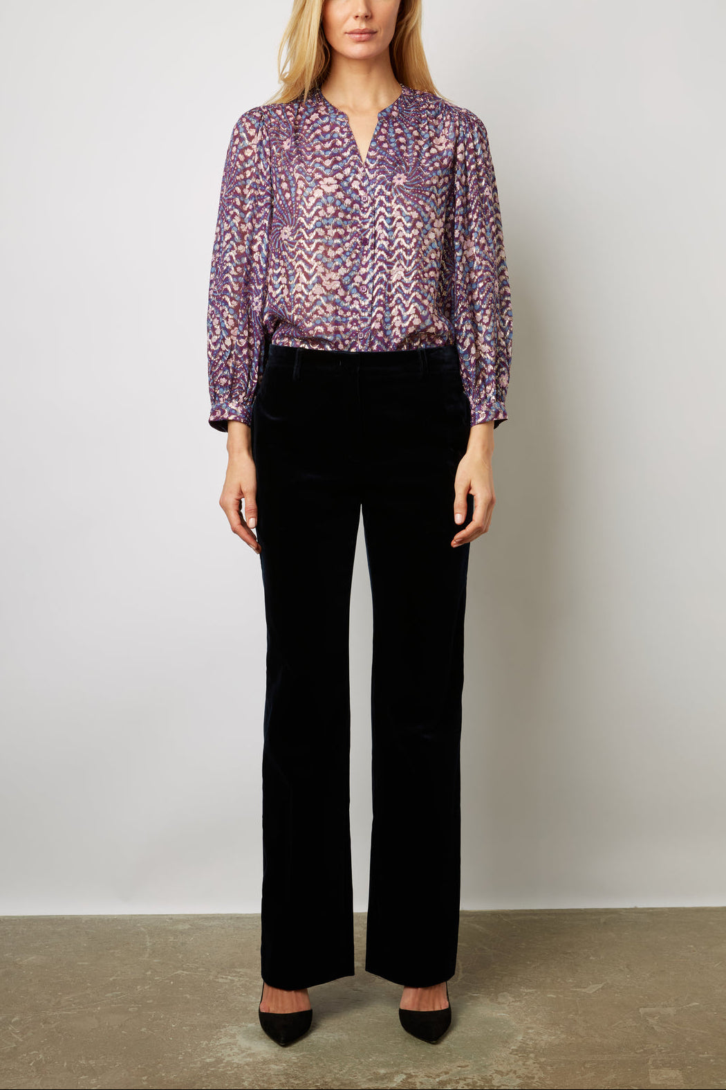 Pantalon droit de tailleur en velours - ELEONIE Faume - seconde main