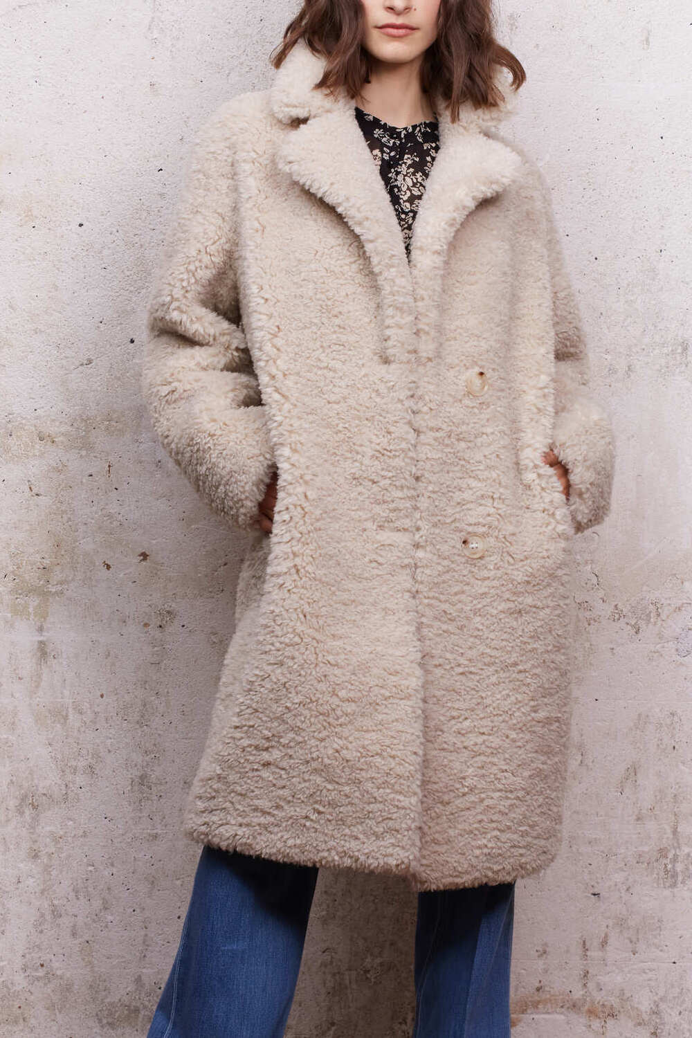 Manteau doux en fausse fourrure - SOLENNE Faume - seconde main