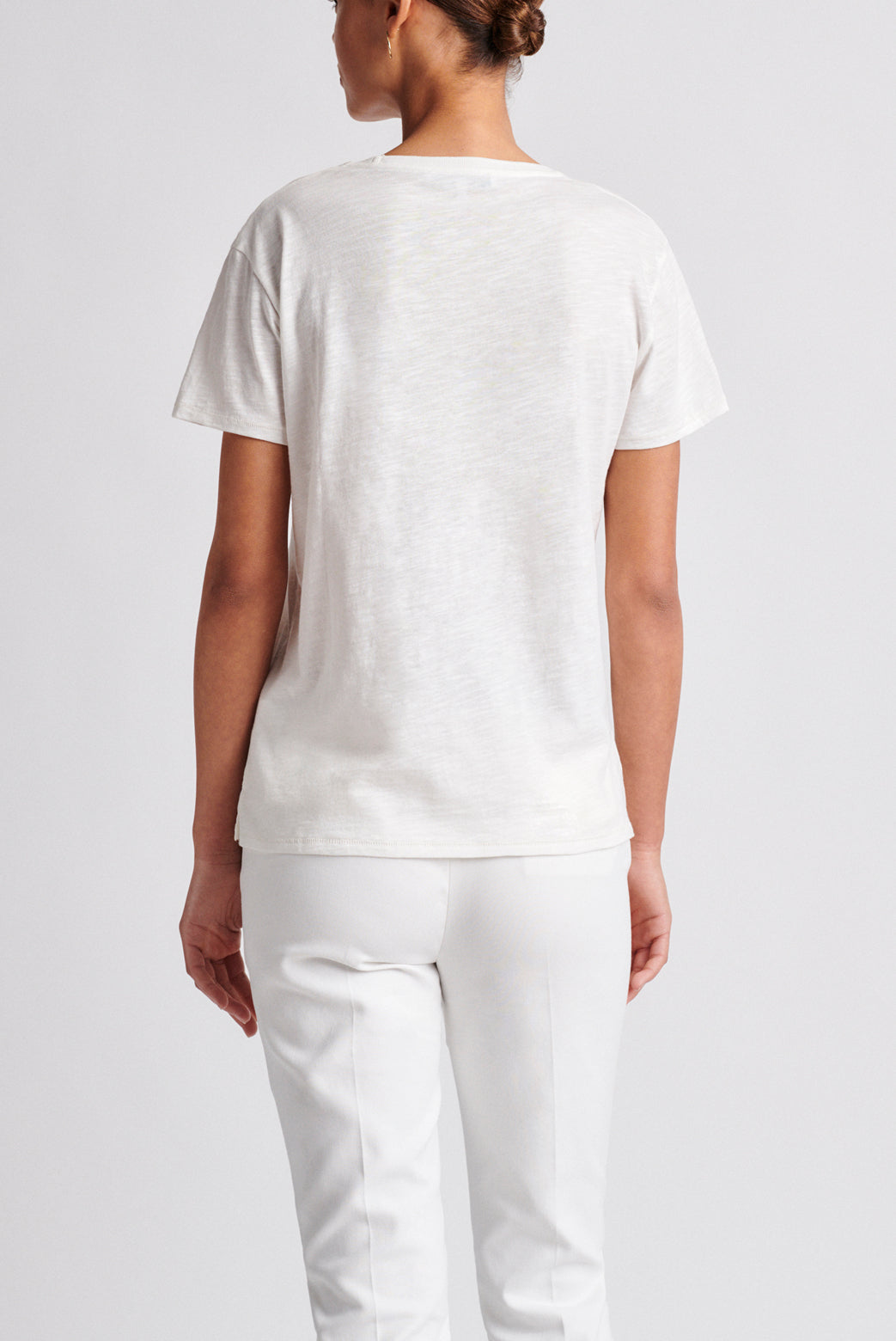JELENA - Tee-shirt en coton imprimé avec broderie Faume - seconde main