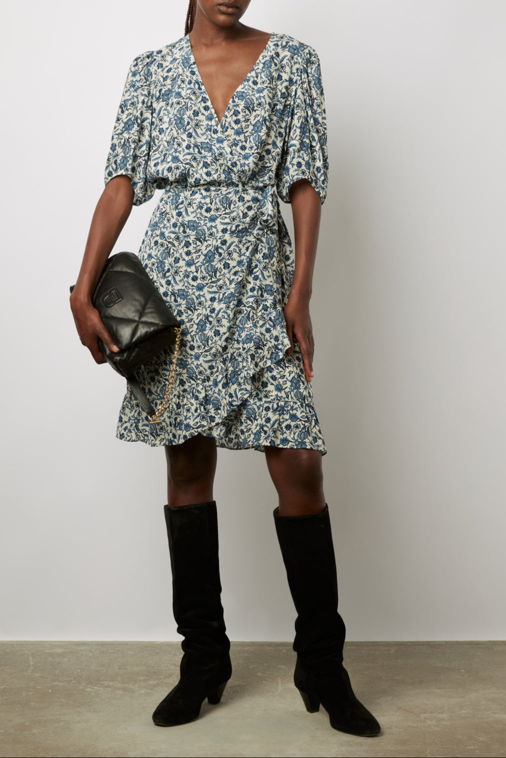 Robe courte portefeuille imprimé cachemire - JESABELLE Faume - seconde main