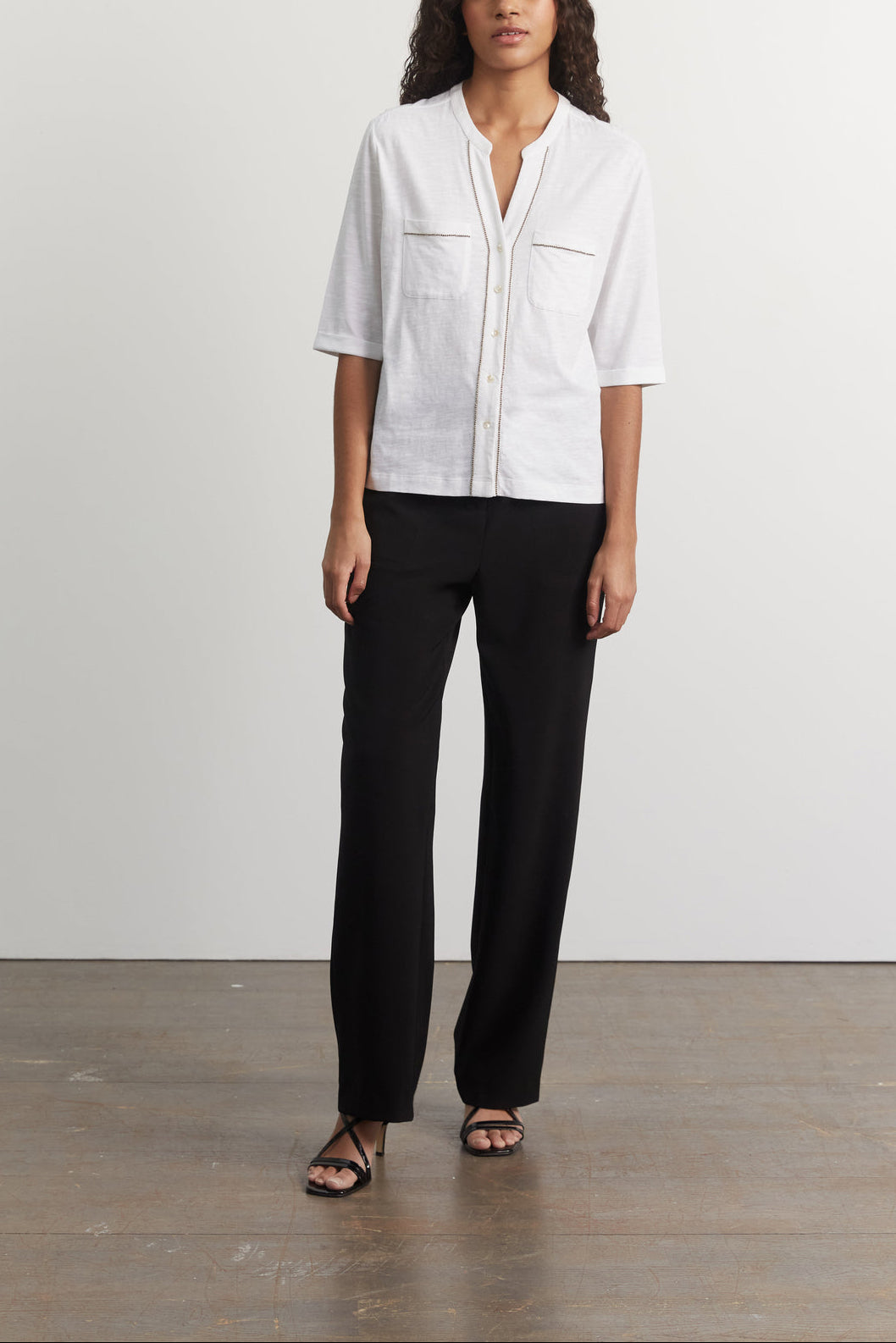 Tee-shirt en 100% coton avec strass - ADRIEN Faume - seconde main