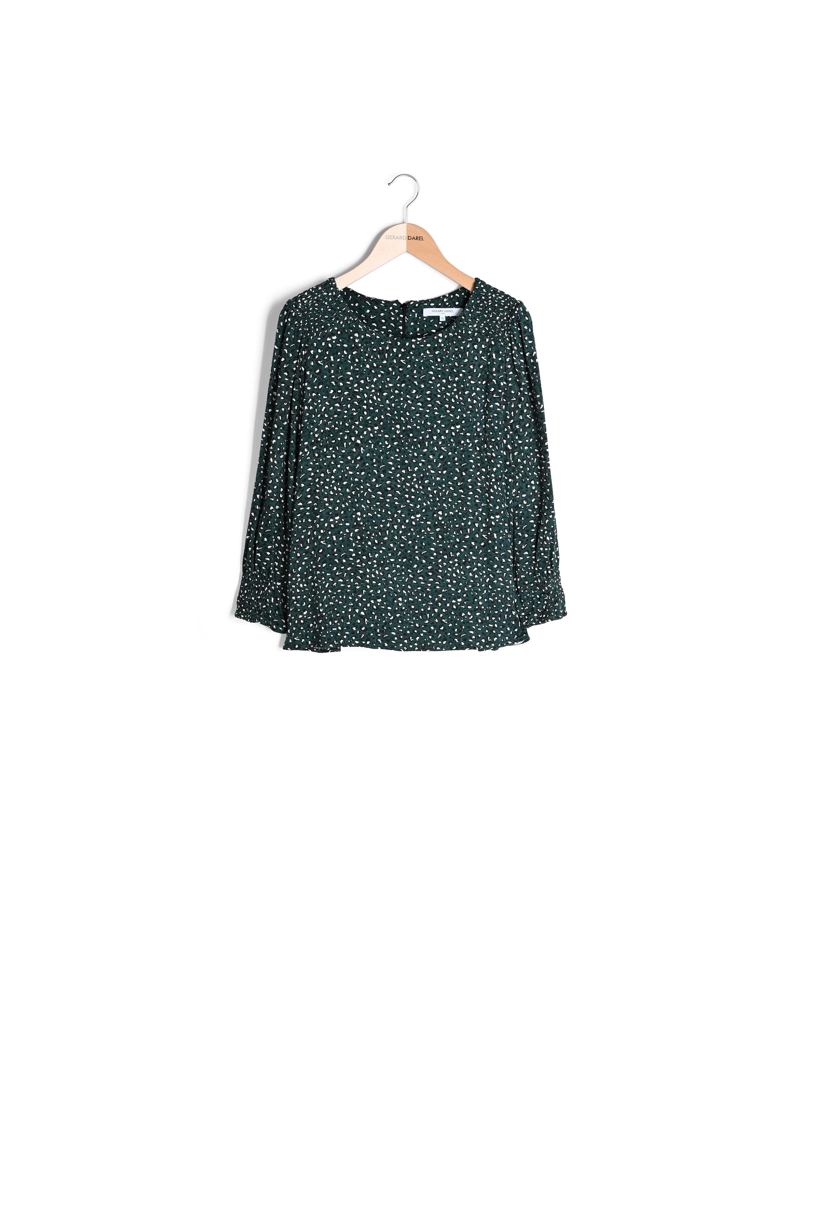 Altea - Top avec smocks en jacquard animalier Faume - seconde main