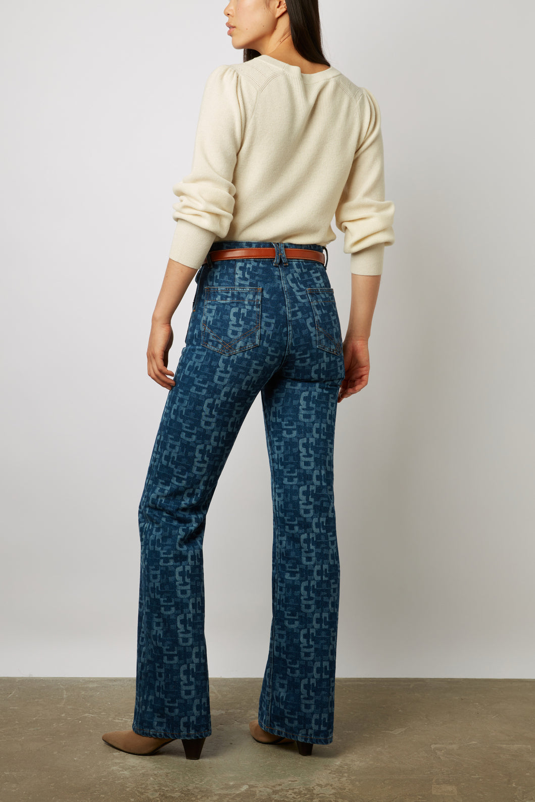 Pull ajusté en laine à détails fantaisie - LEONORA Faume - seconde main