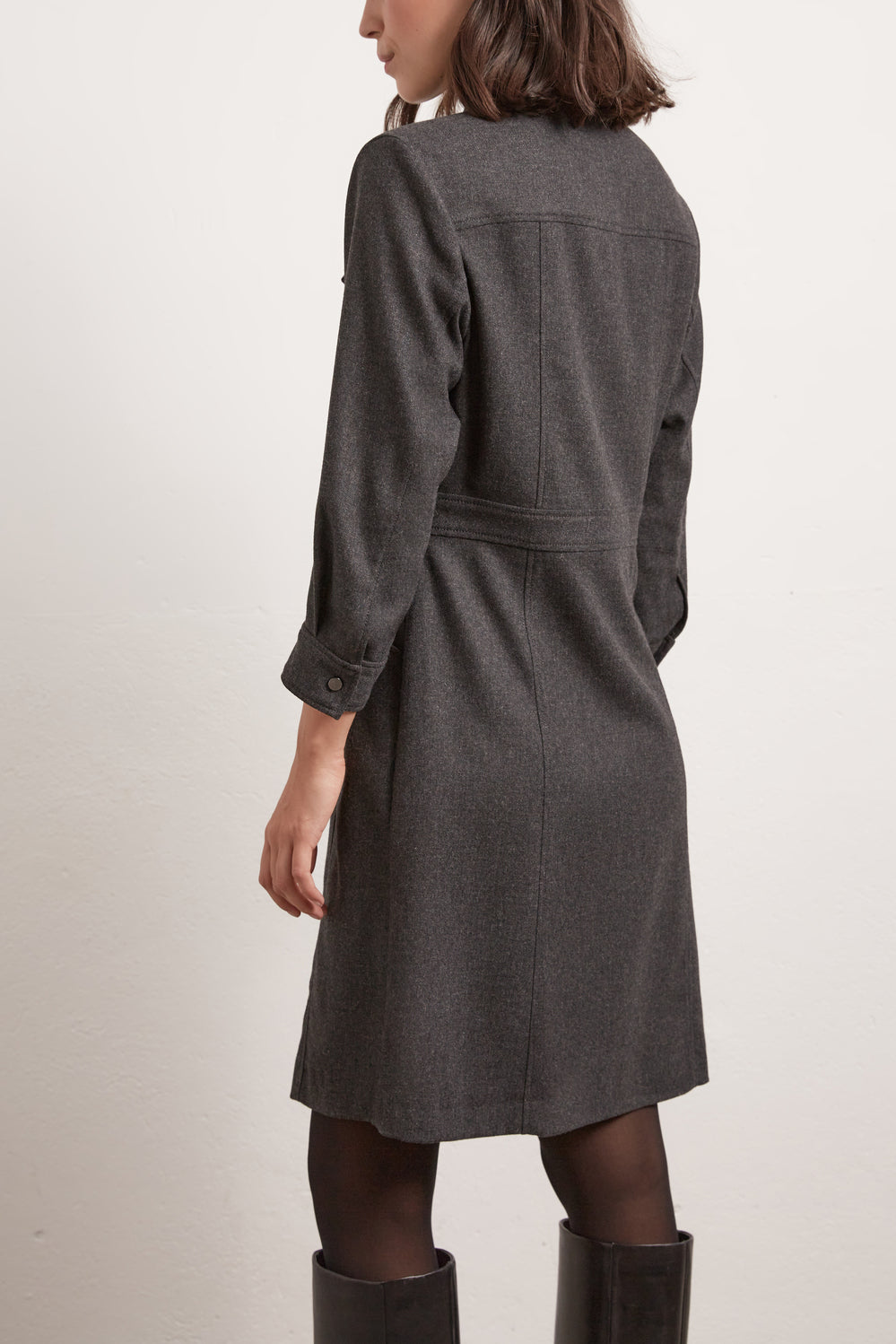 Robe-chemise en laine mélangée Faume - seconde main