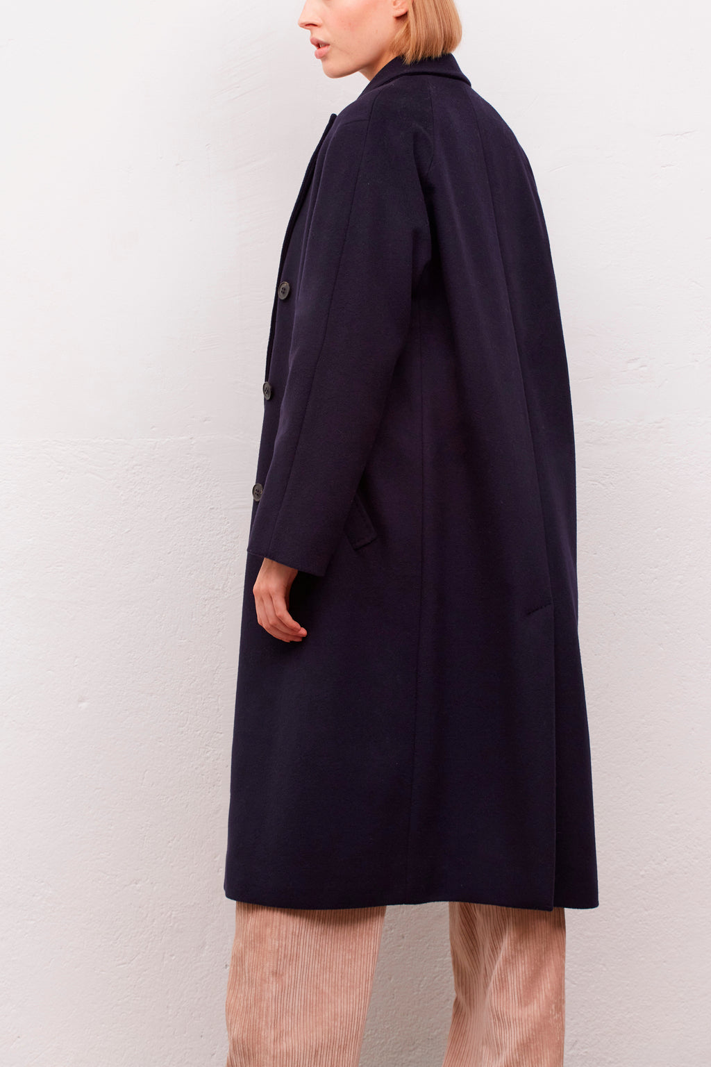 Manteau à double boutonnage en laine et cachemire - SUZY Faume - seconde main