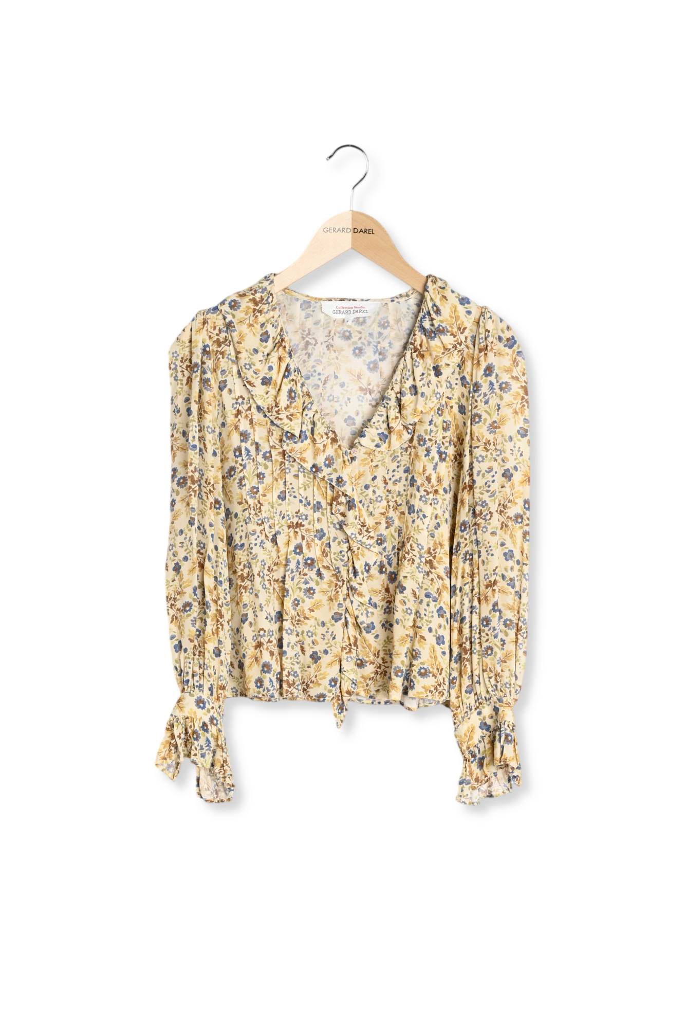 Chemise fleurie à volants - ABBY Faume - seconde main