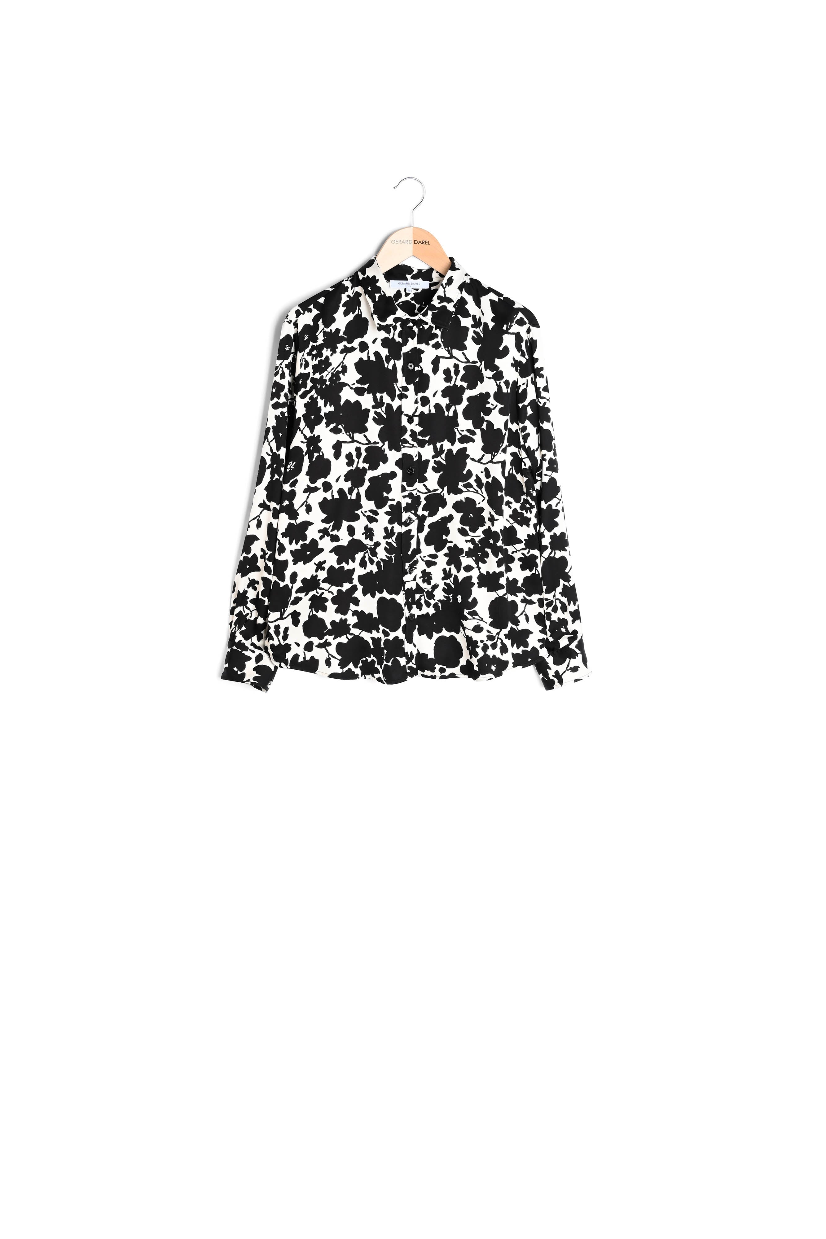 Chemise fluide imprimé fleurs bicolores - CARLA Faume - seconde main