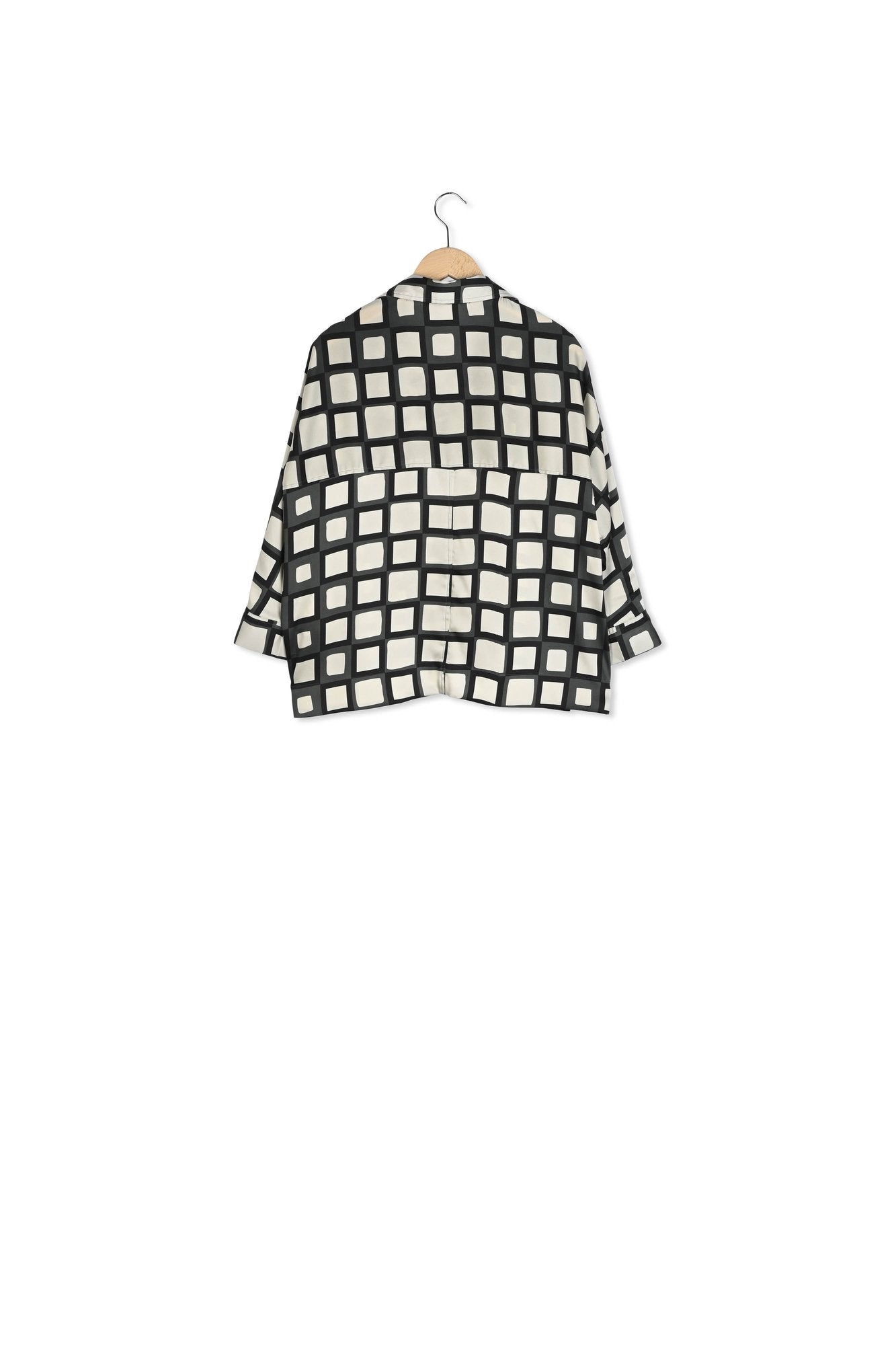 Blouse satinée imprimé géométrique - BUNNY Faume - seconde main