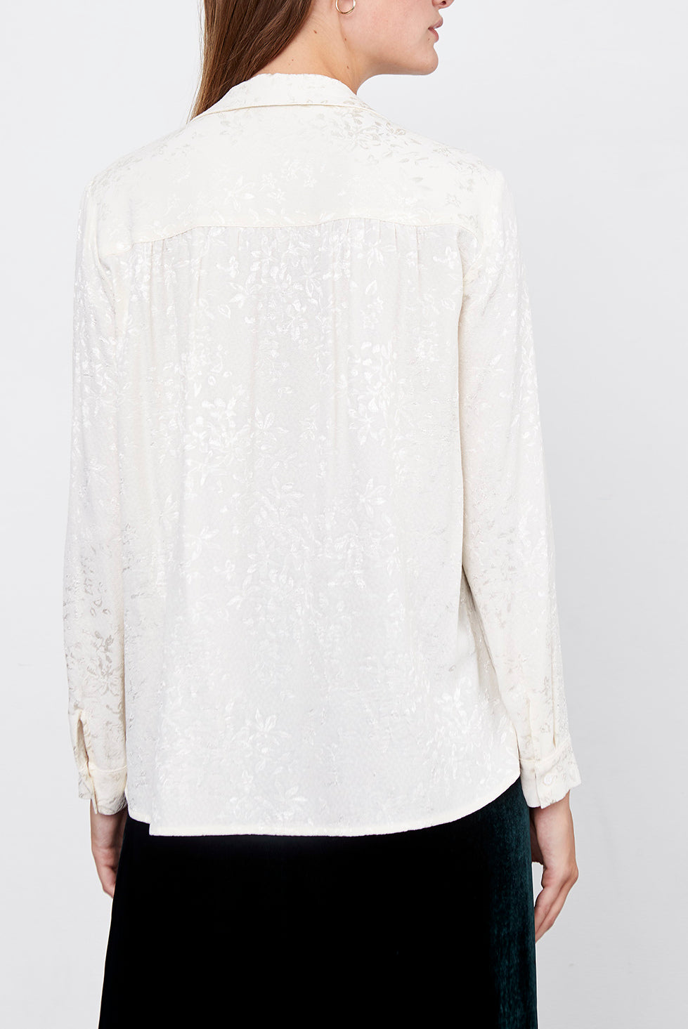 MORGAN - Blouse en jacquard fleuri Faume - seconde main