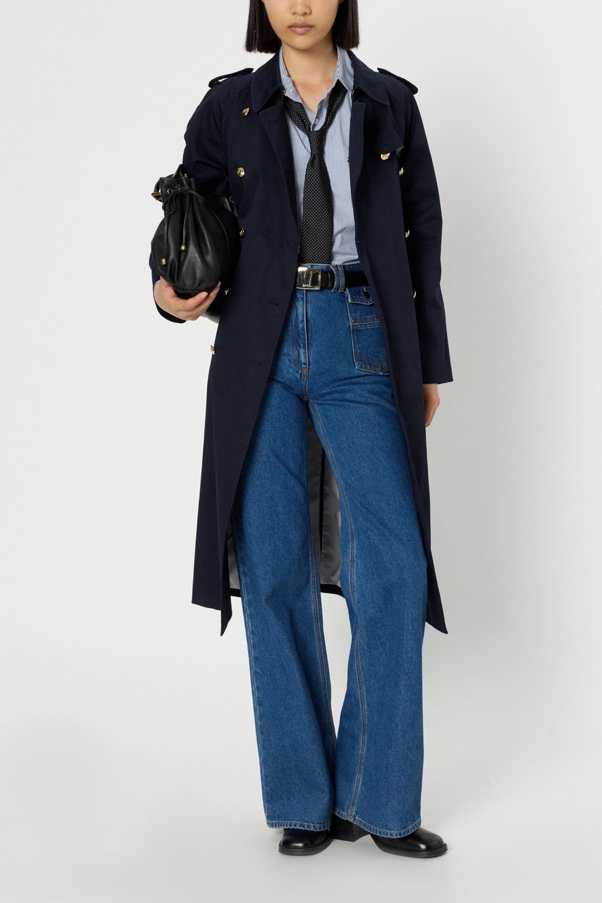 Trench à boutons dorés - SERGE Faume - seconde main