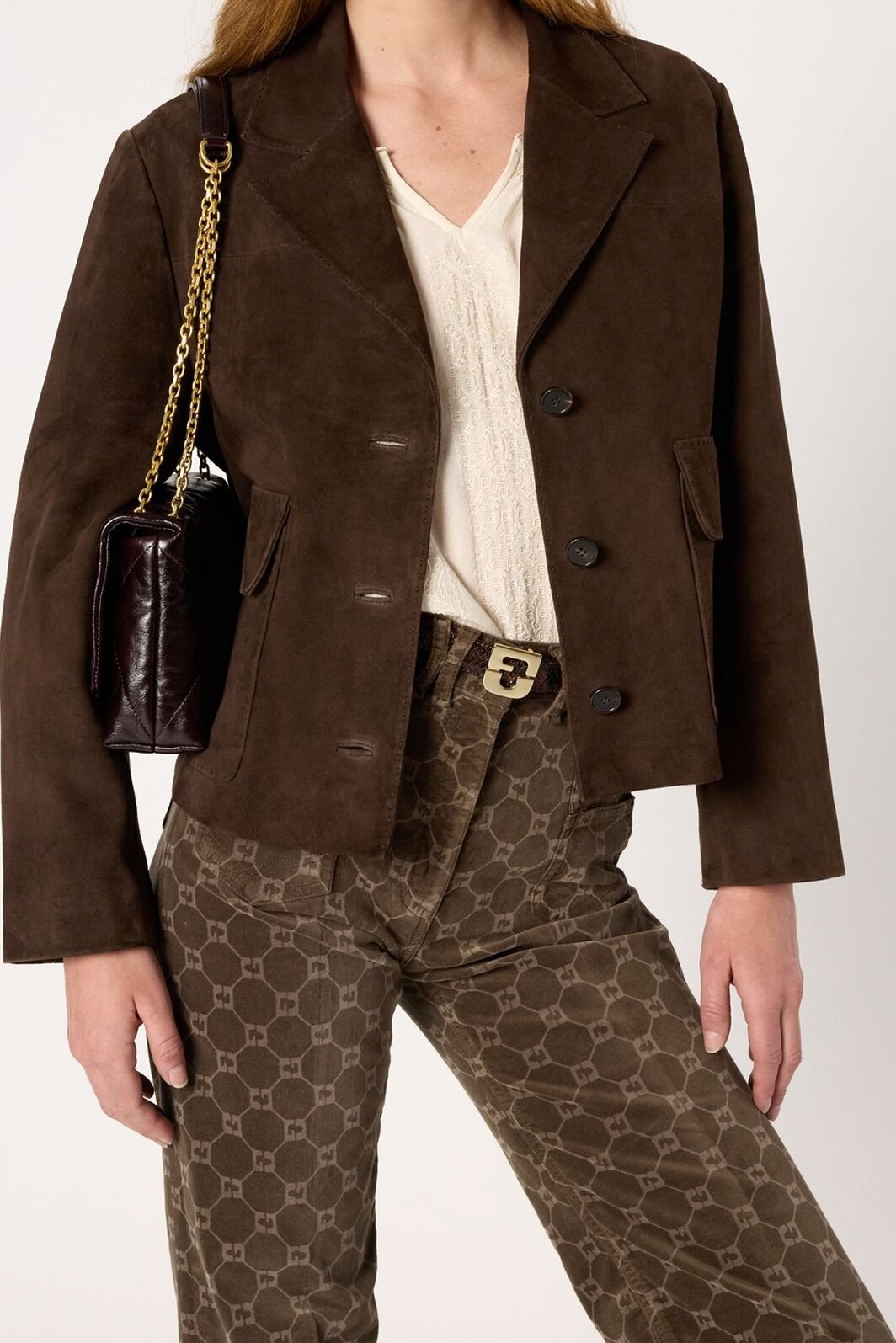 Veste en cuir velours - NORAH Faume - seconde main