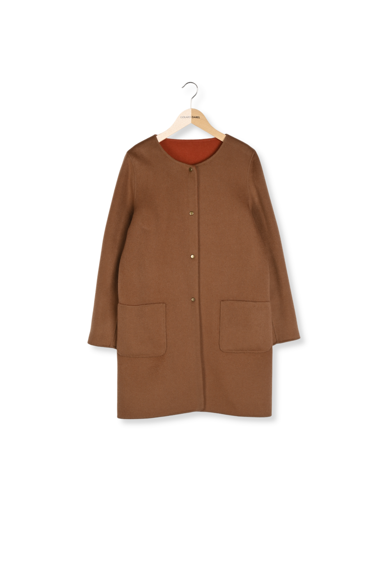 SALOME - Manteau en laine bicolore Faume - seconde main