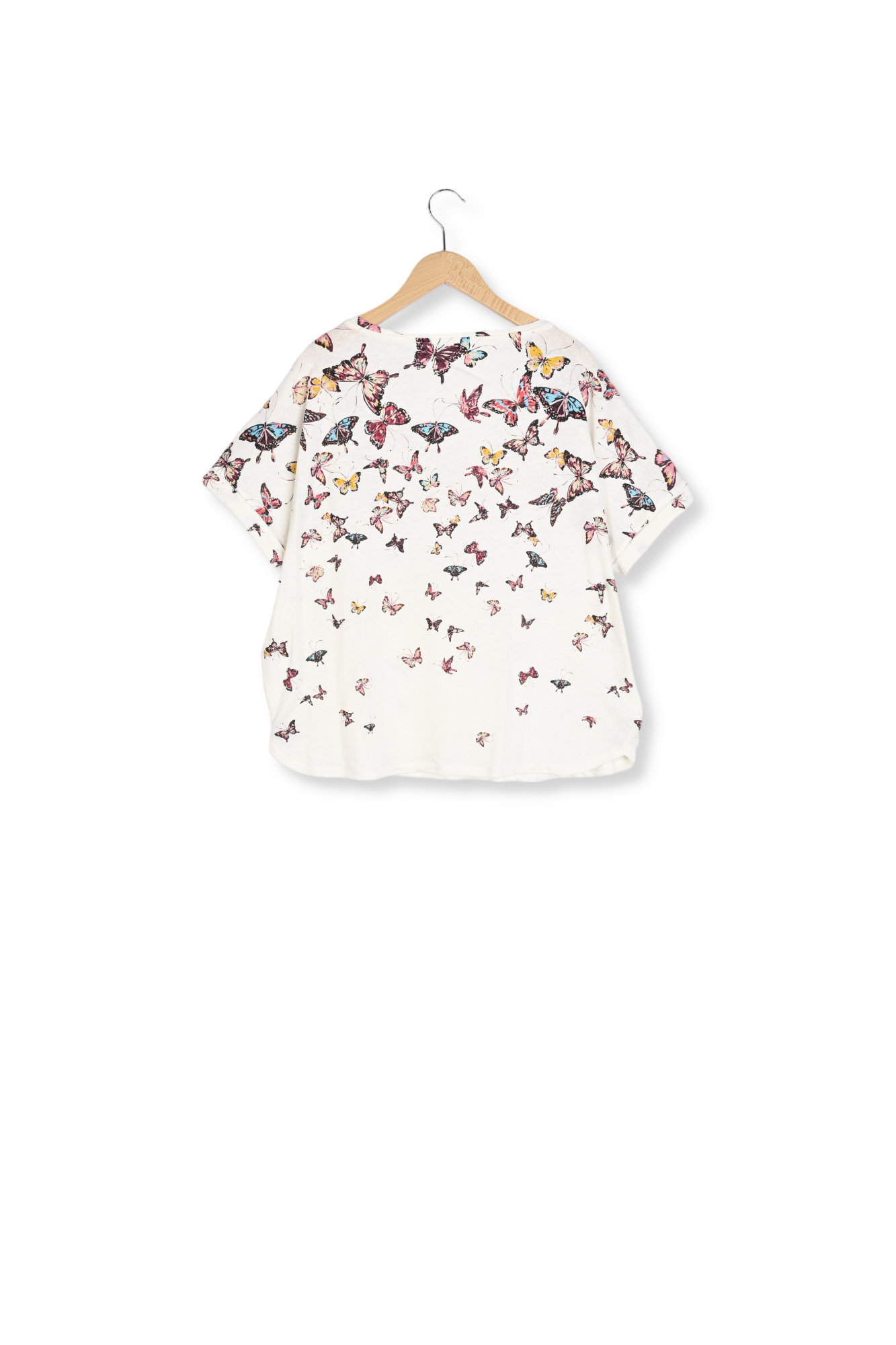 JOCIA - Tee-shirt en coton et lin à imprimé papillons Faume - seconde main