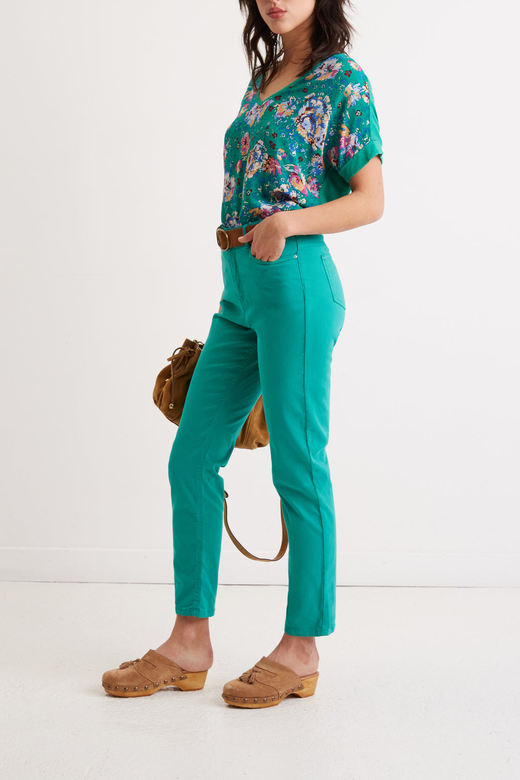 Pantalon en coton stretch - ELAENORE Faume - seconde main