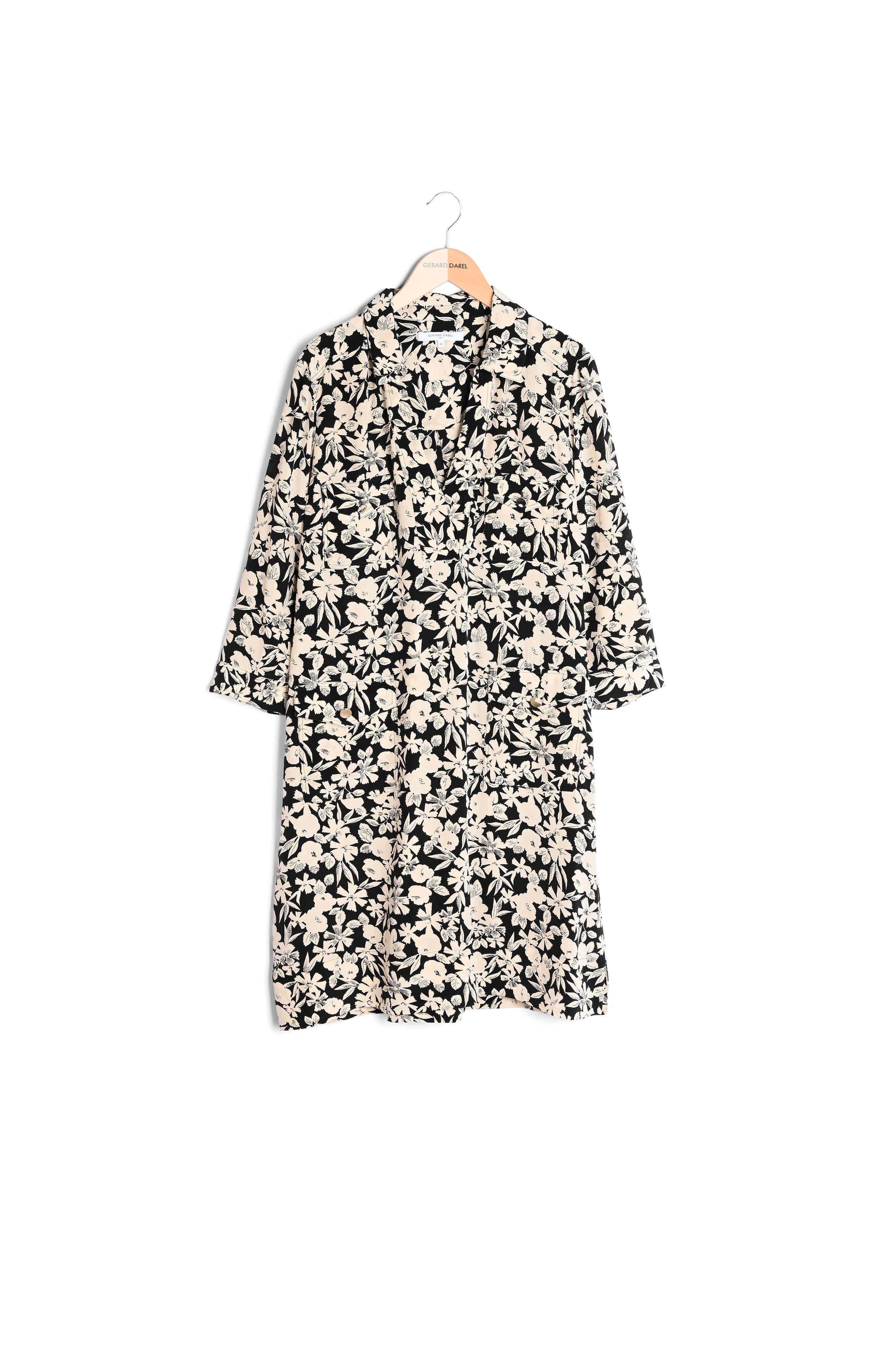 SOLANGE - Robe-chemise en soie imprimée Faume - seconde main