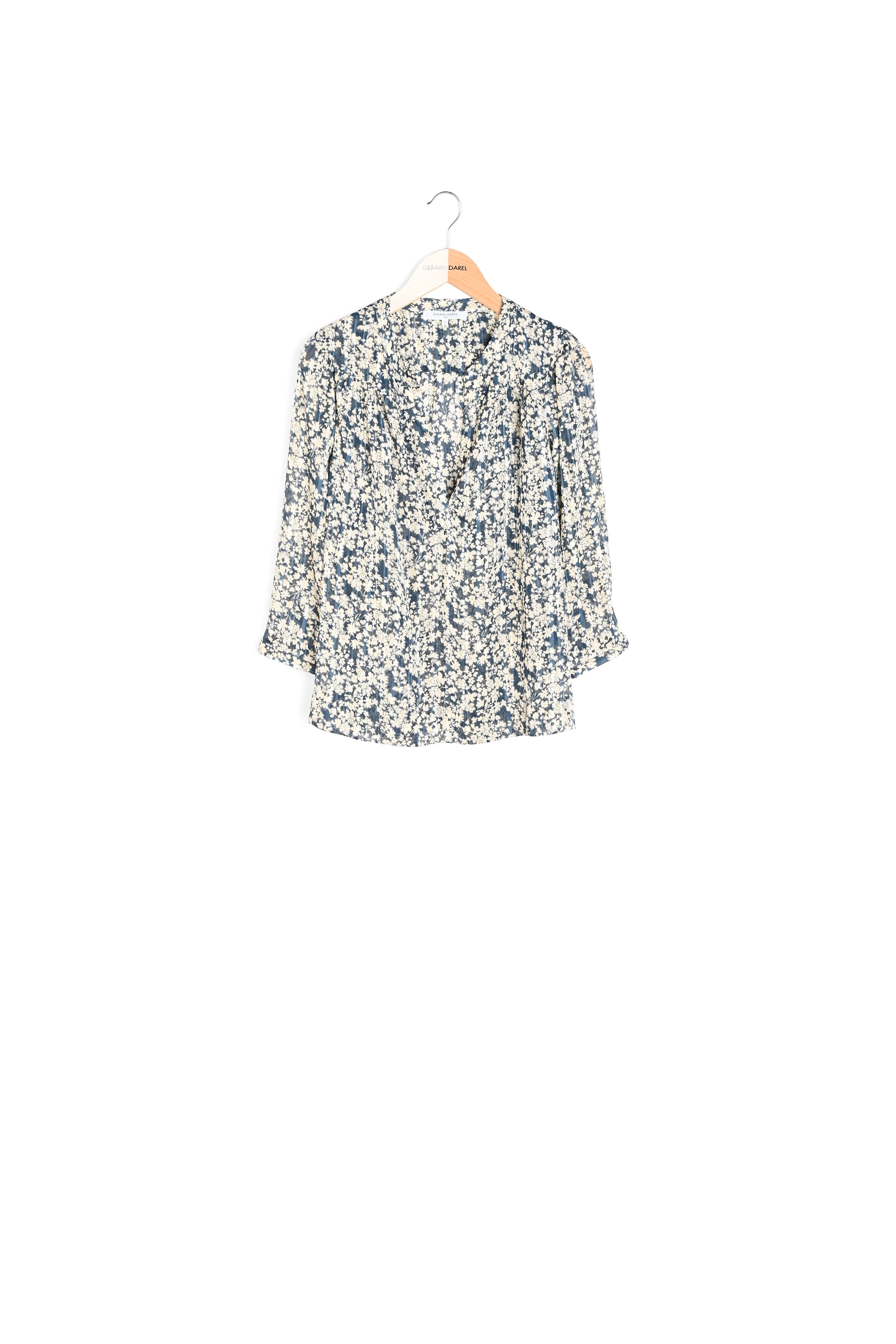 Blouse en voile fleuri et fils Lurex - CHRISLA Faume - seconde main
