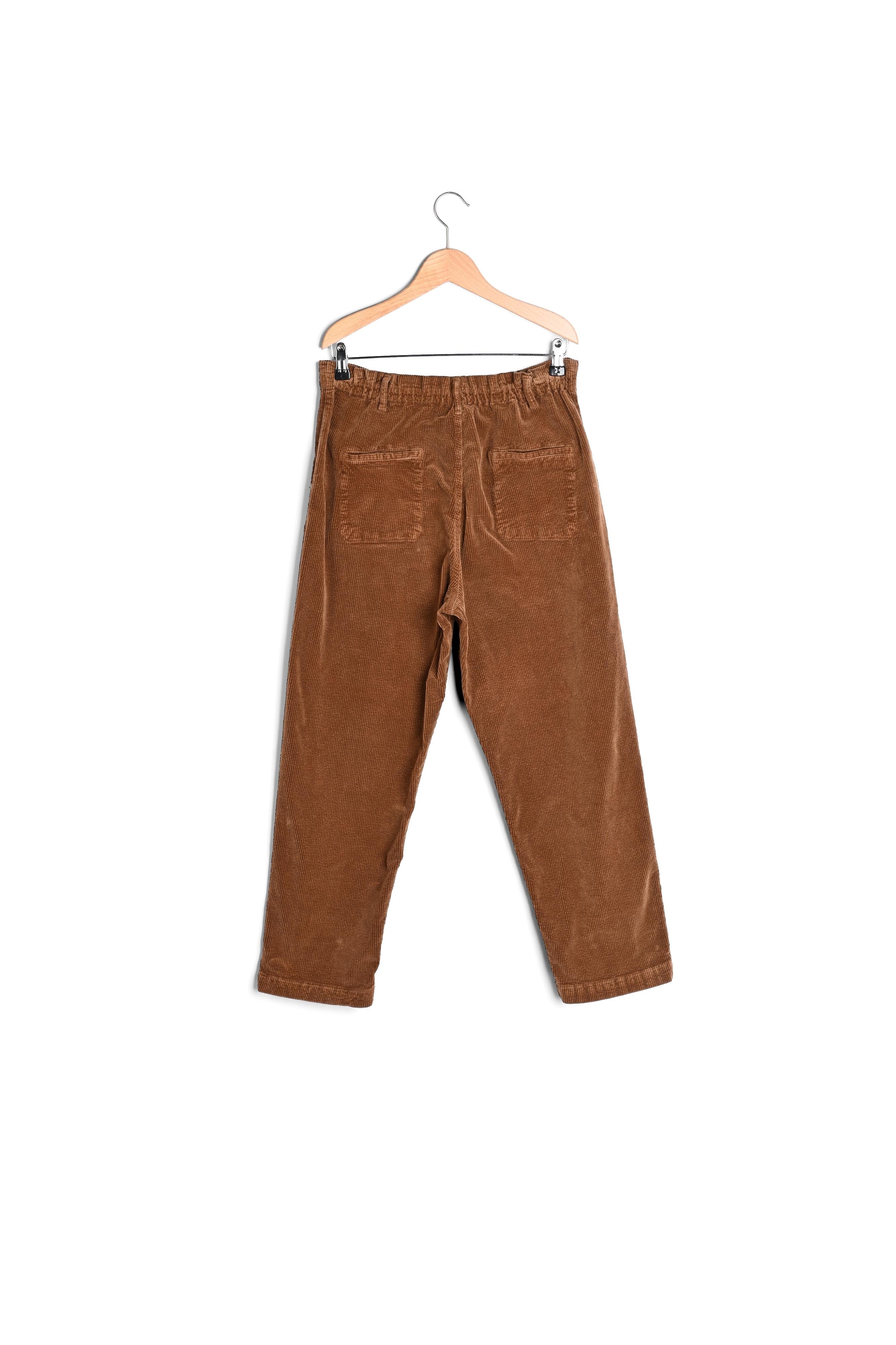 Pantalon cargo en velours lisse - ELISABETH Faume - seconde main