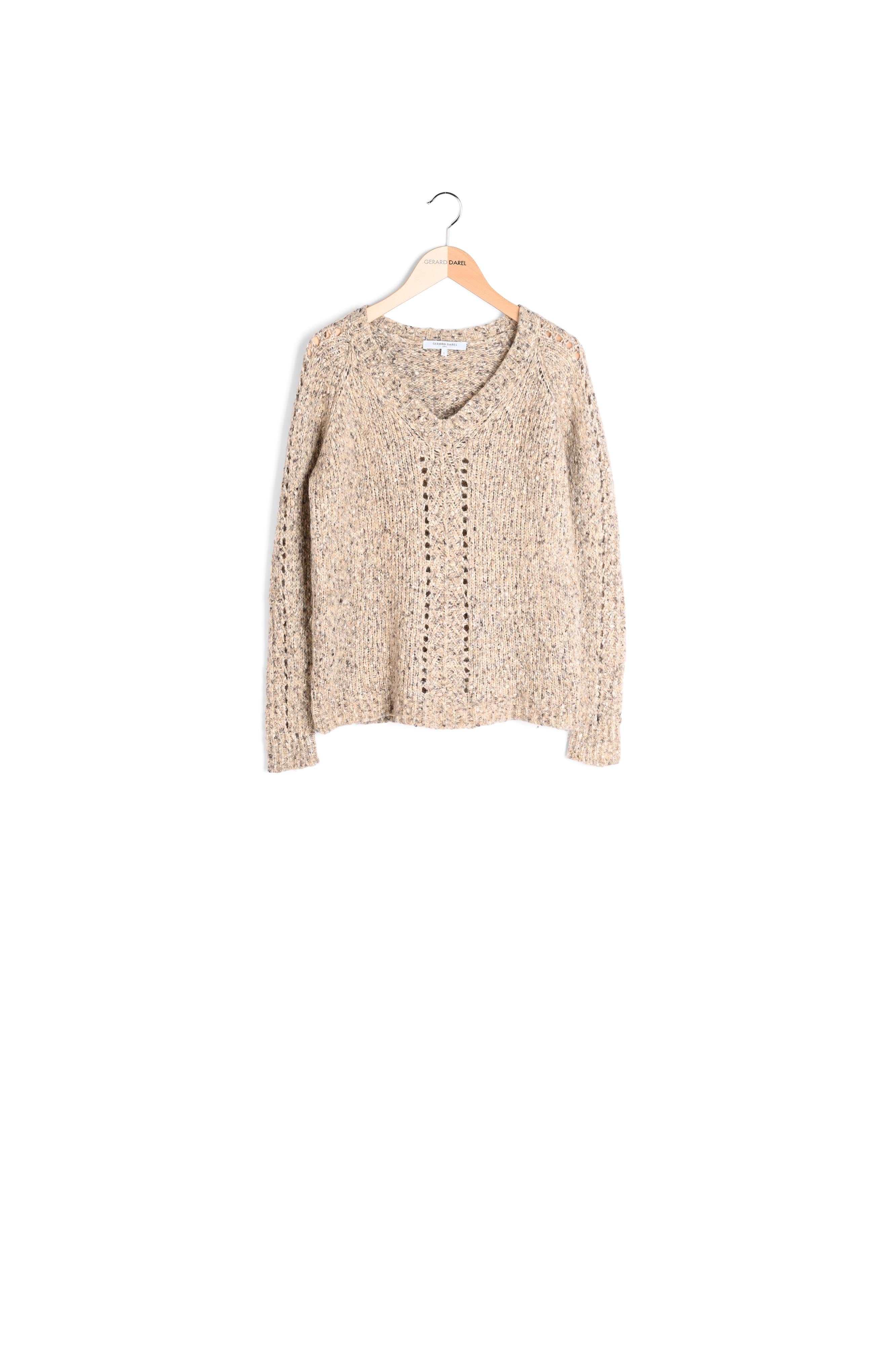 Pull oversize moucheté en mérinos et mohair Faume - seconde main