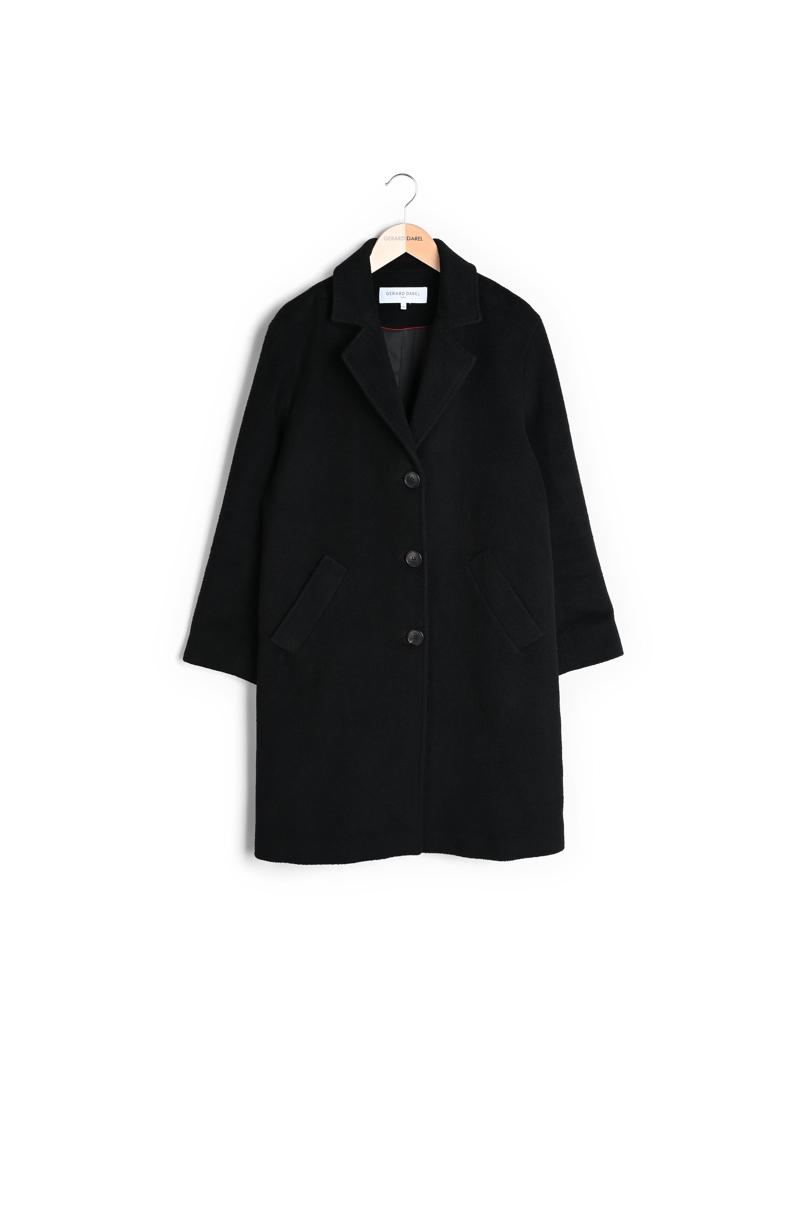 Manteau droit en drap de laine mélangée - SIMONA Faume - seconde main