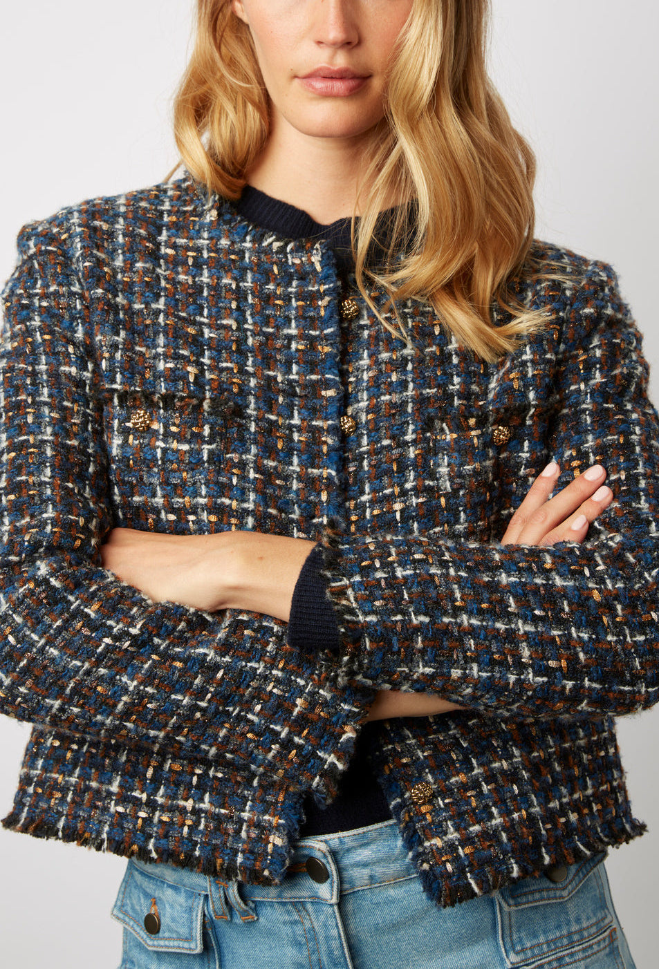 Veste courte en tweed et lurex - NONA Faume - seconde main