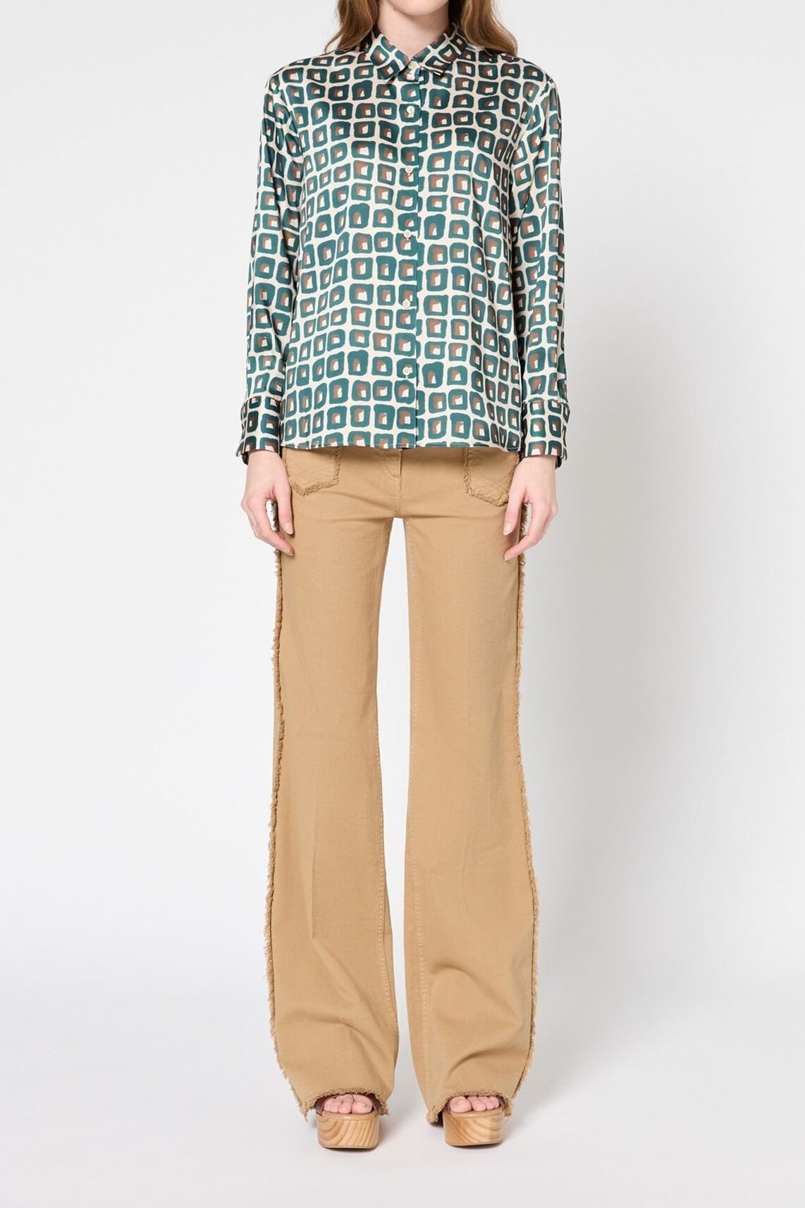 Chemise à imprimé géométrique - UMAYA Faume - seconde main